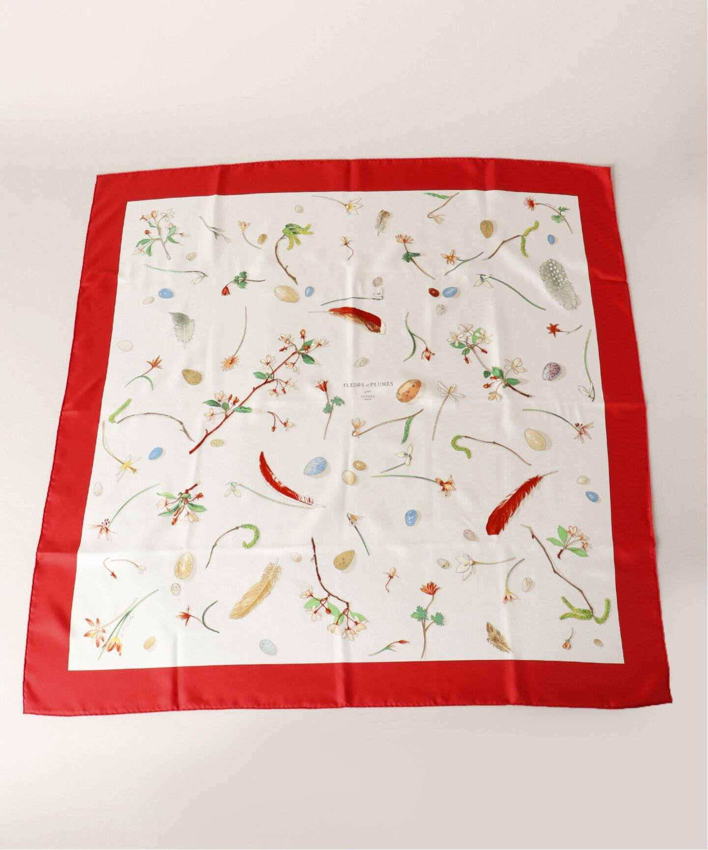 HERMES / エルメス】花と羽 / Fleurs et Plumes カレ90（スカーフ  