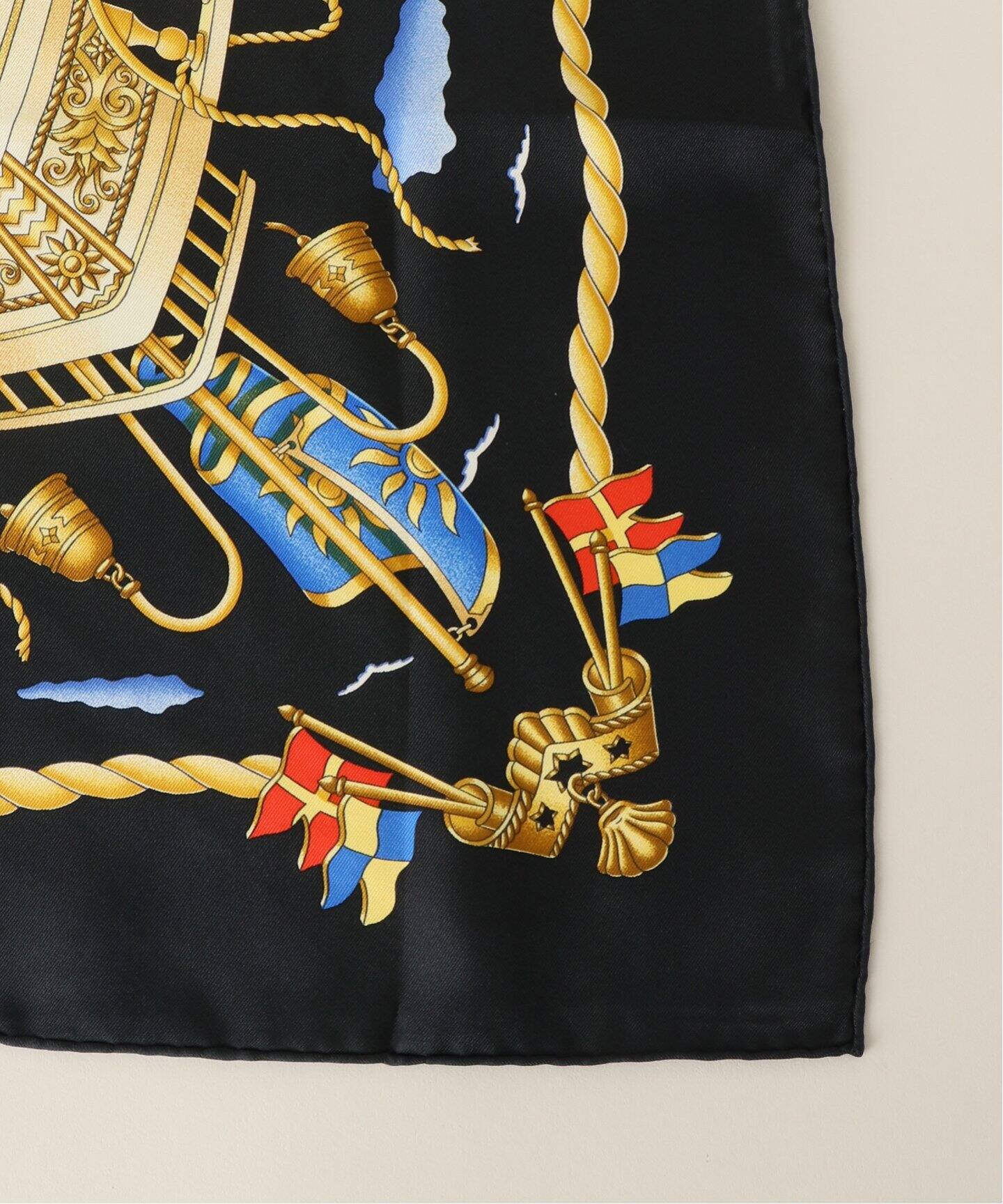 HERMES エルメス カレ90 RAILING 船の手摺 干せ スカーフ 大判シルク 