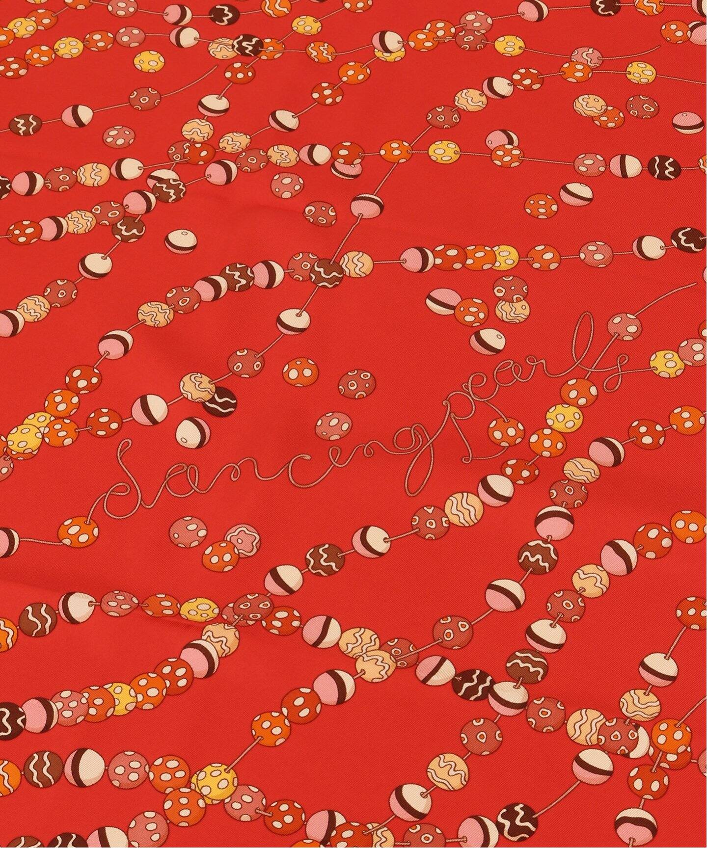 HERMES / エルメス】 散りばめられたパール / Dancing pearls カレ90  