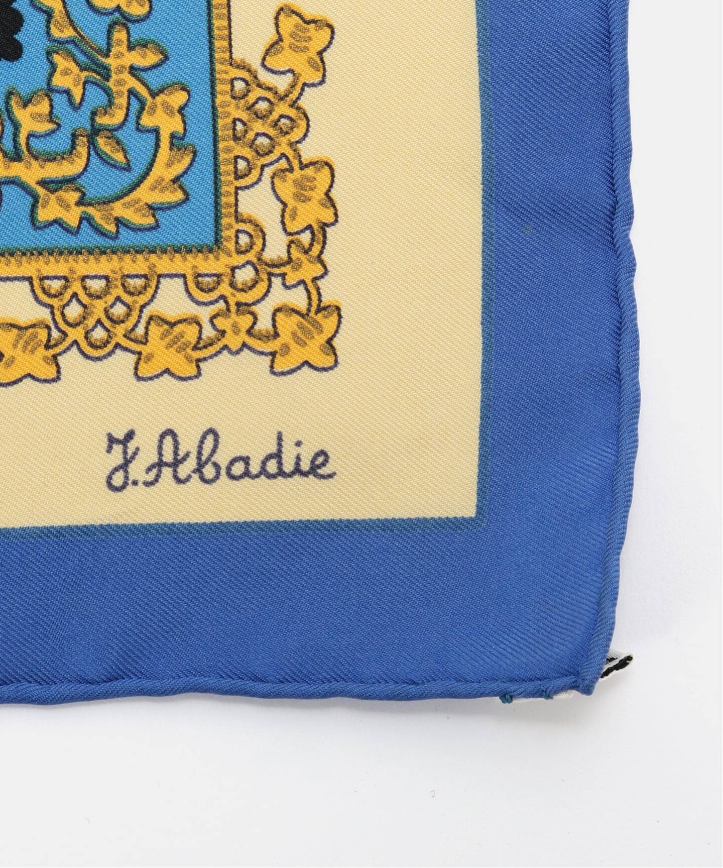 Hermès アンティーク風スカーフ 青 VINTAGE HERMES/エルメス】scarf（スカーフ／バンダナ）｜ENSEMBLE
