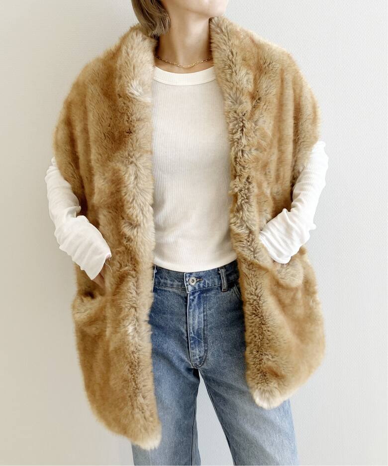 A POINT ETC/アーポワン ウテセ】ECHARPE 2 POCHES ファーストール  