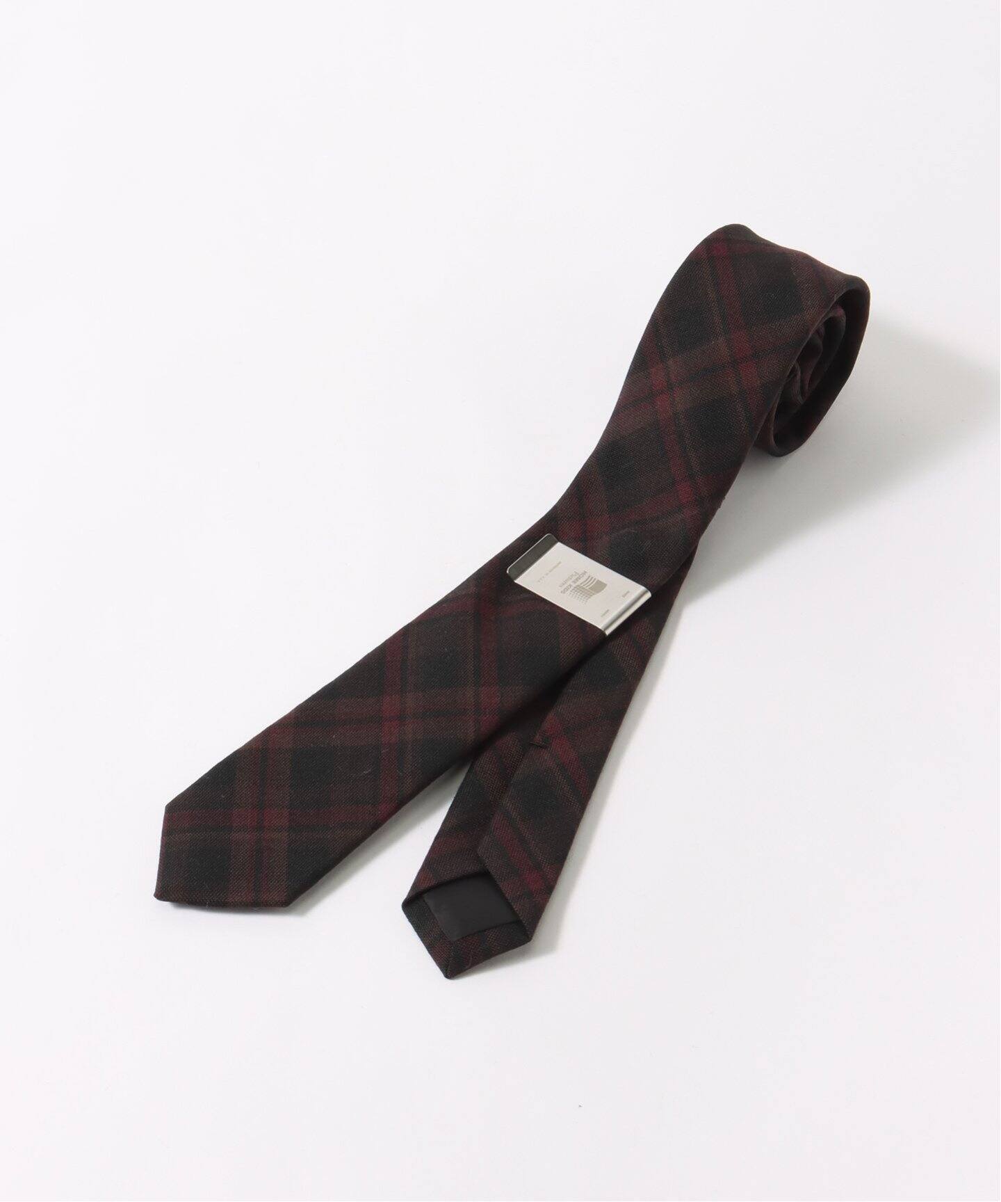 DAIRIKU / ダイリク】Wool Check Tie with Money Clip（ネクタイ  