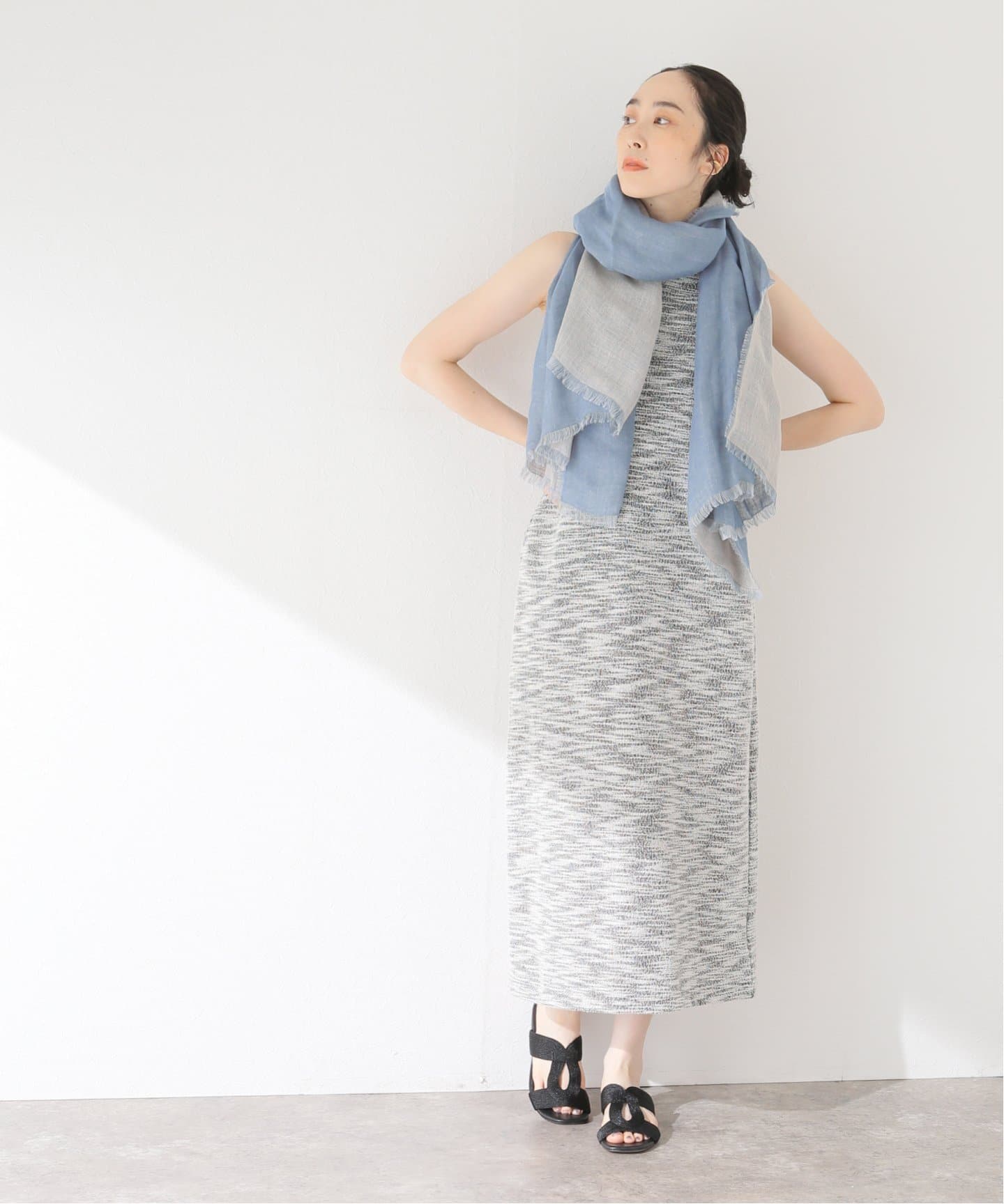 THROW スロー Reversible Gingham Check ストール THROW / スロー】Reversible Linenストール(マフラー)|BOICE