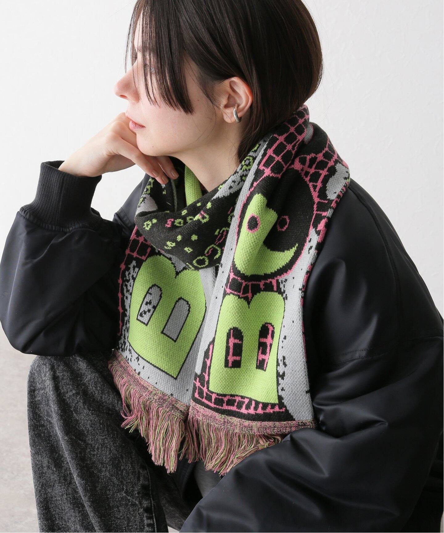 bal / バル】JACQUARD KNIT SOCCER SCARF (UNISEX)（マフラー）｜BOICE  