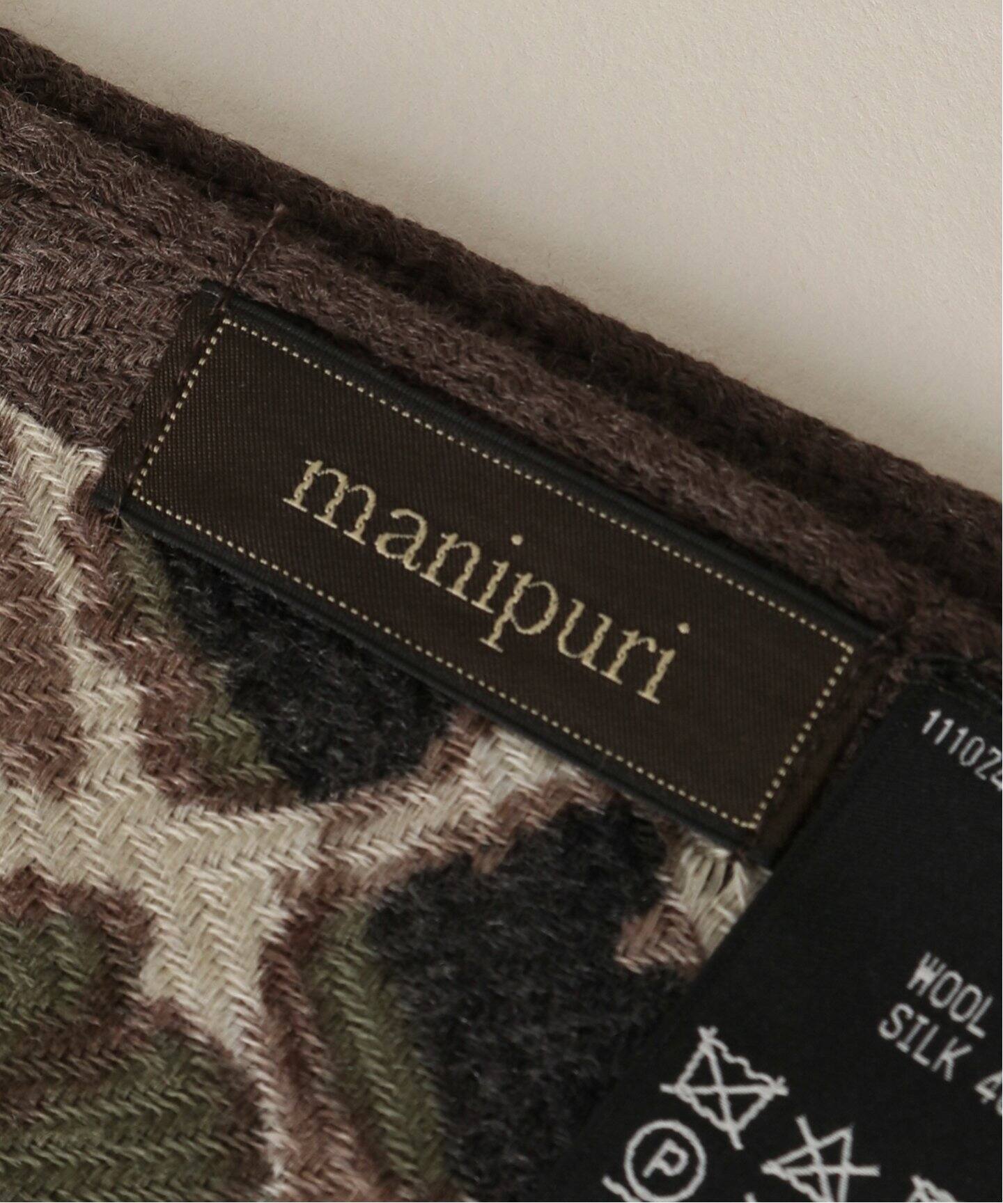 manipuri/マニプリ】ウールシルクストール レオパードゼブラ