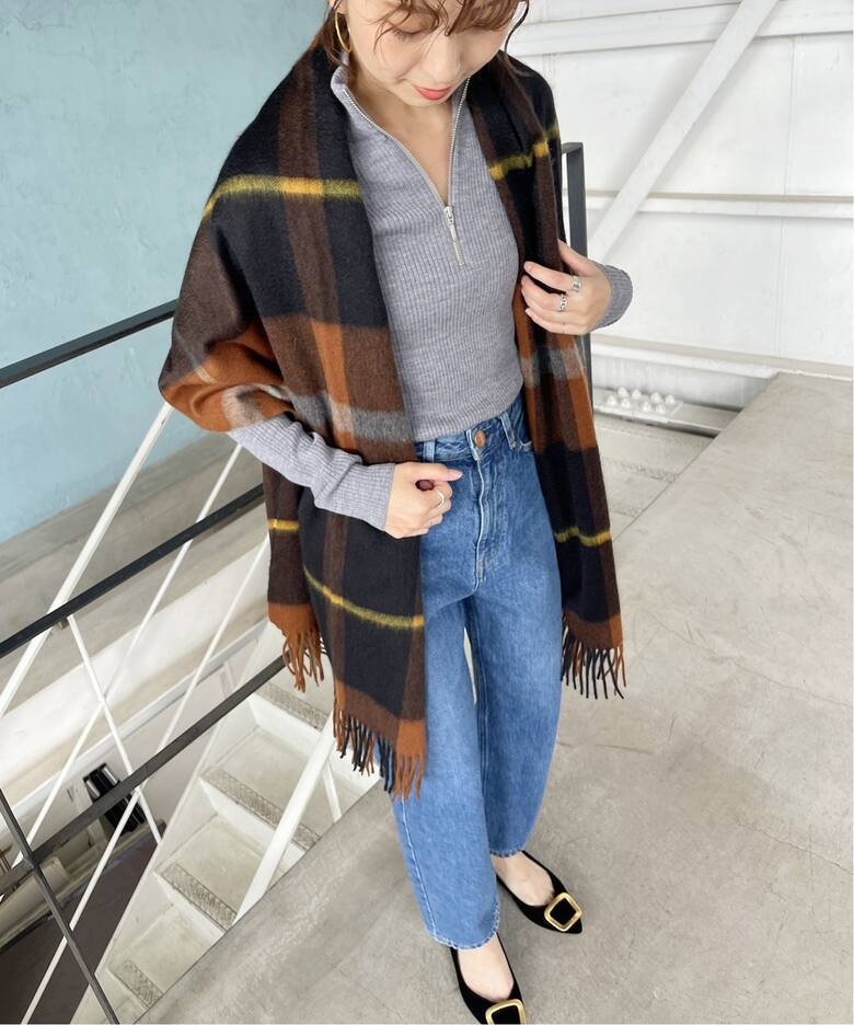 Joshua Ellis / ジョシュアエリス】CASHMERE CHECK STOLE（ストール 