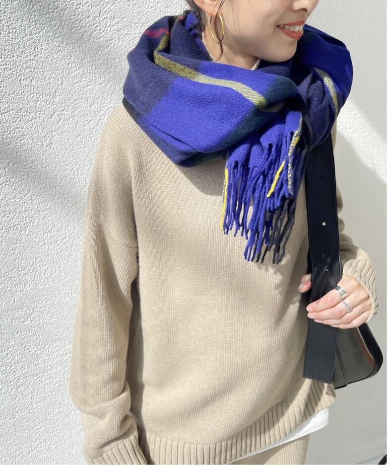 Joshua Ellis / ジョシュアエリス】CASHMERE CHECK STOLE（ストール 