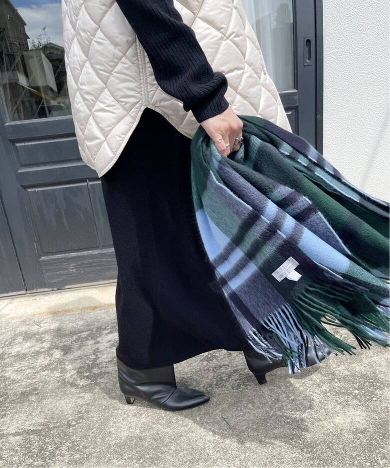 Joshua Ellis / ジョシュアエリス】CASHMERE CHECK STOLE（ストール 