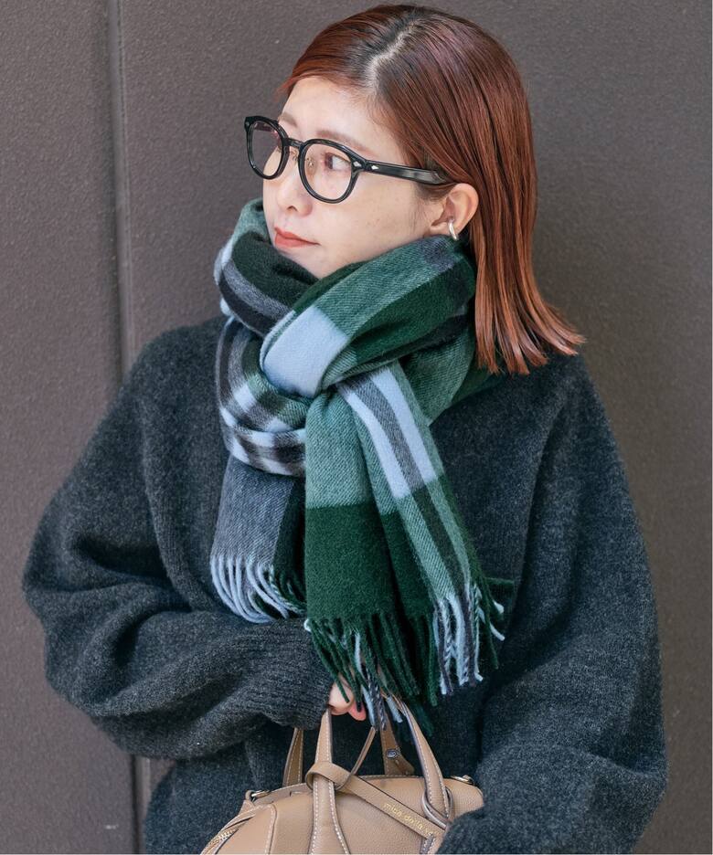 Joshua Ellis / ジョシュアエリス】CASHMERE CHECK STOLE（ストール  