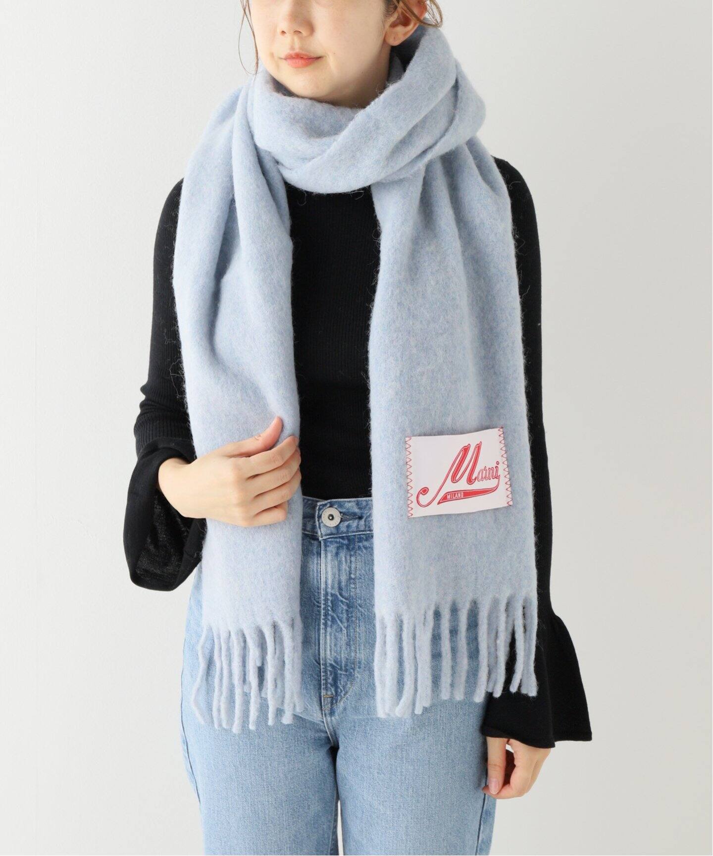 ≪一部店舗+WEB限定≫【MARNI】BRUSHED ALPACA SCARF / ALPACA MIX  