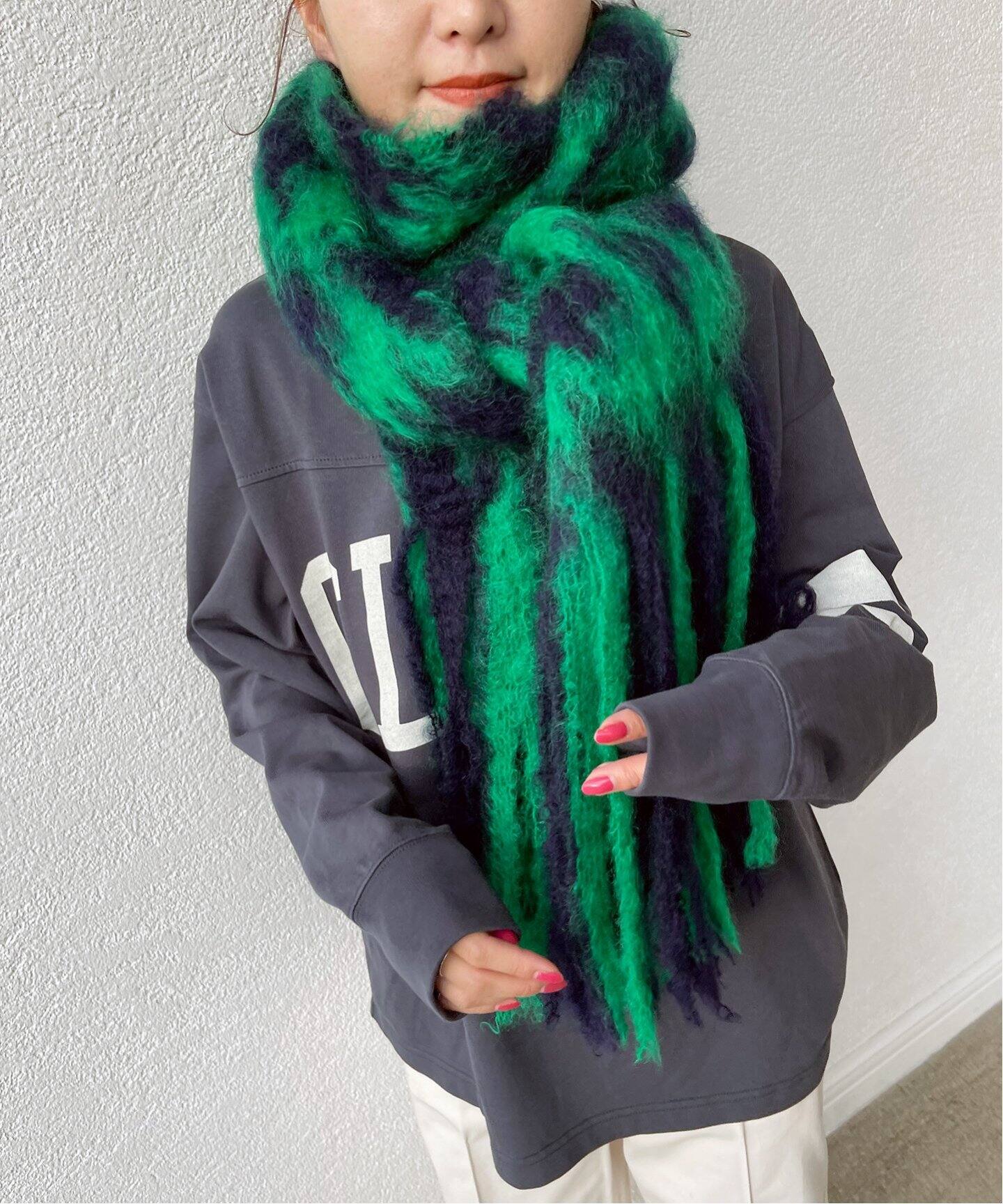 MANTAS EZCARAY /マンタスエスカライ】 千鳥モヘヤストール22*250  