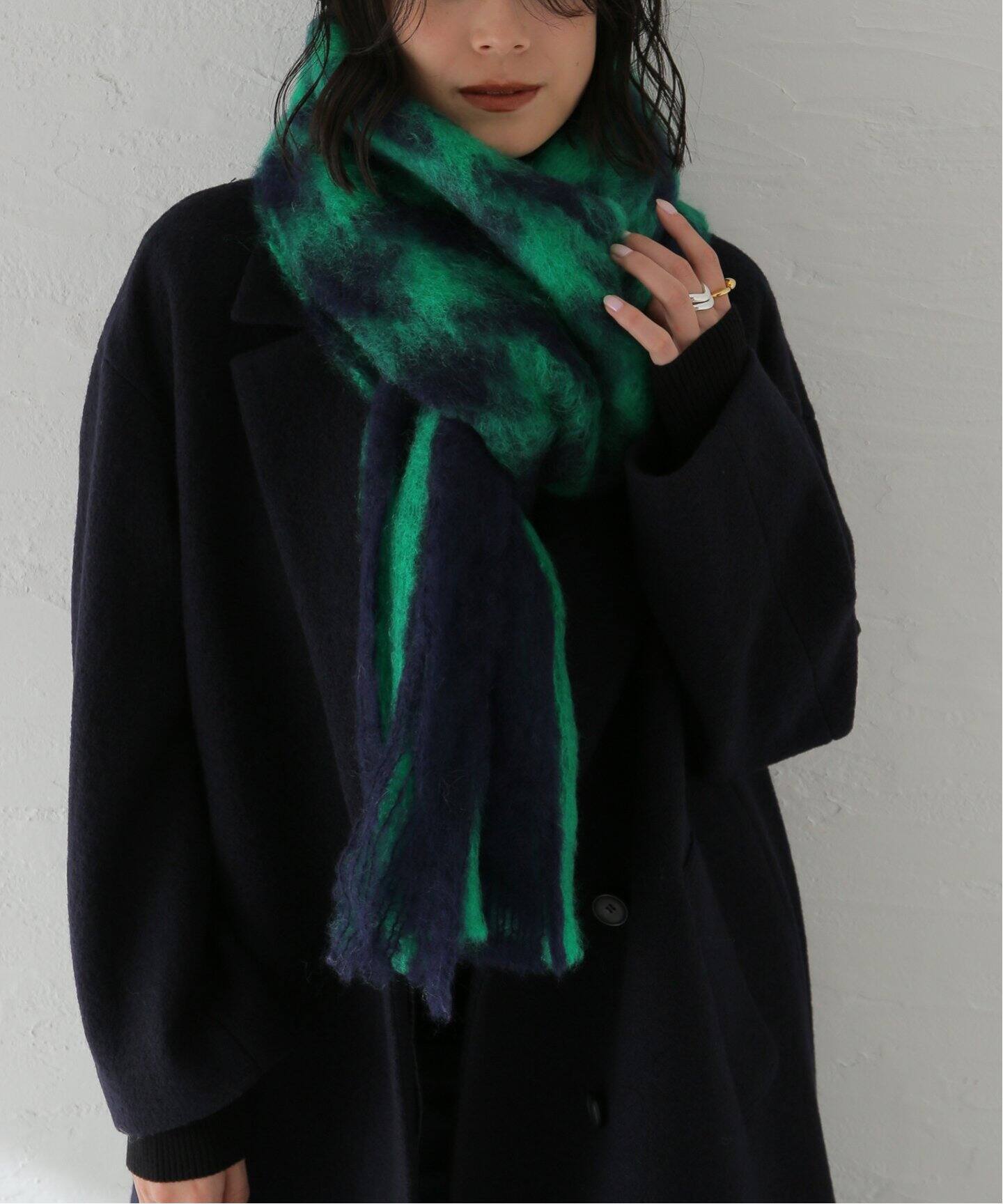 MANTAS EZCARAY /マンタスエスカライ】 千鳥モヘヤストール22*250  