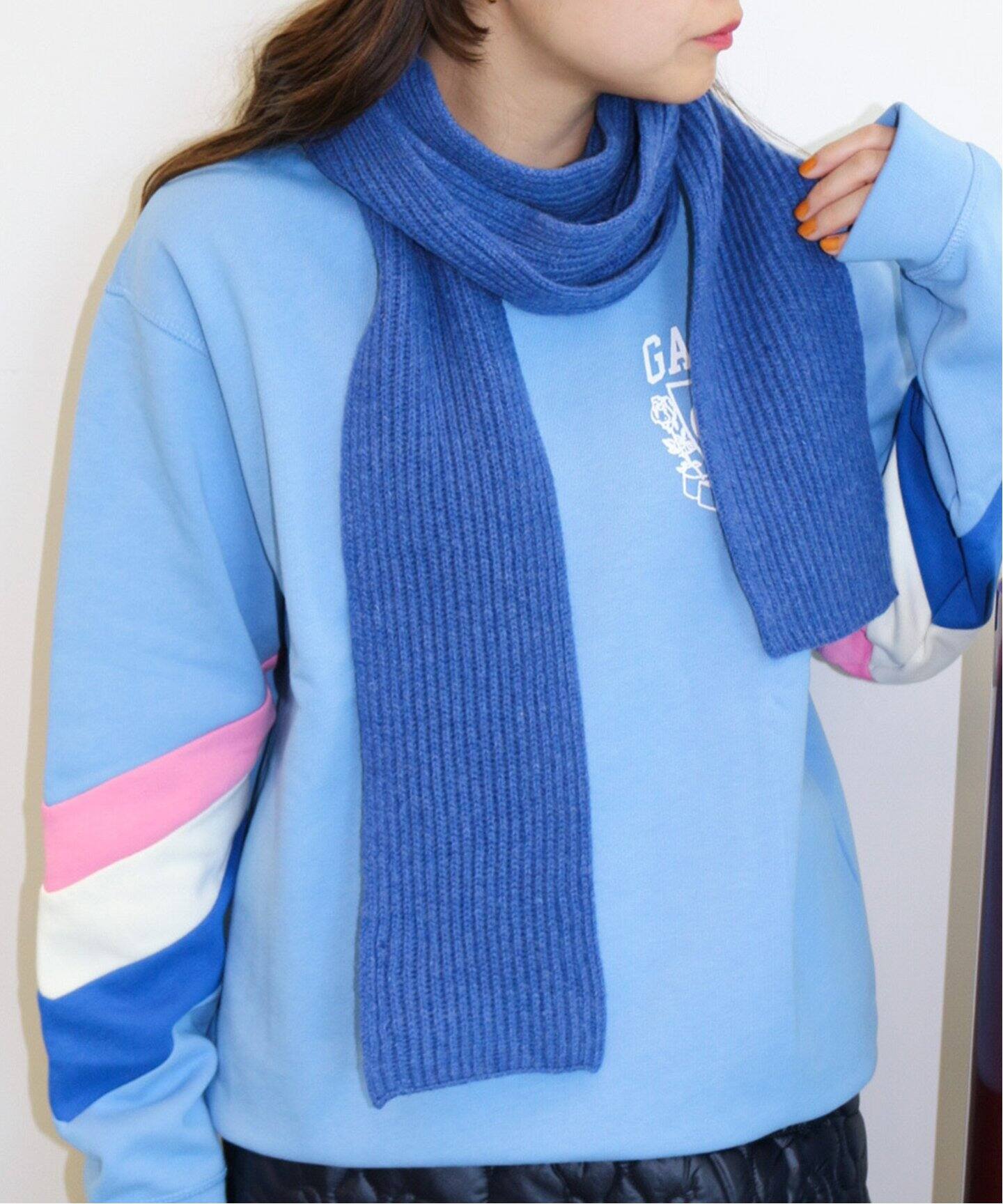 GANNI/ガニー】 Light Structured Ribknit Thin Scal（マフラー）｜U  