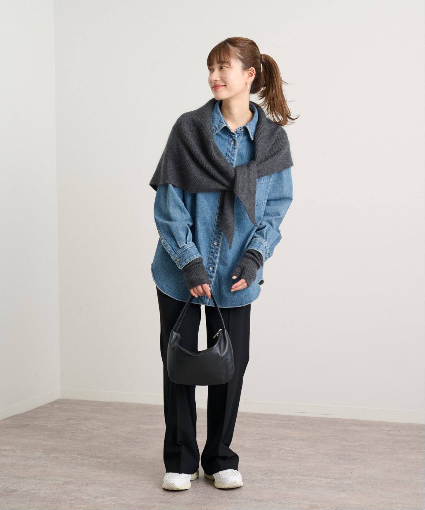 ASAUCE MELER/アソースメレ】EXキッドモヘヤウール トライアングル  