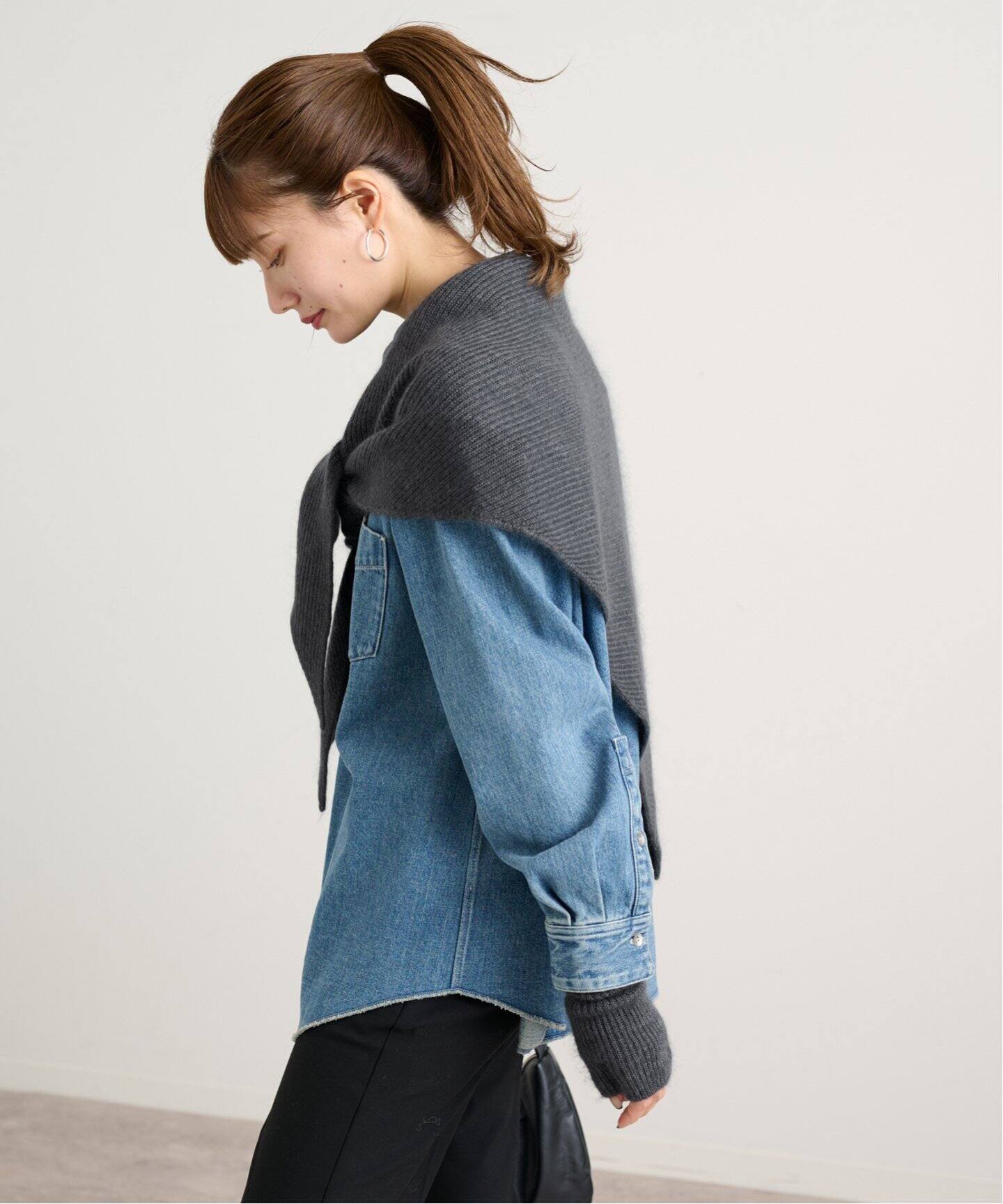 ASAUCE MELER/アソースメレ】EXキッドモヘヤウール トライアングル  