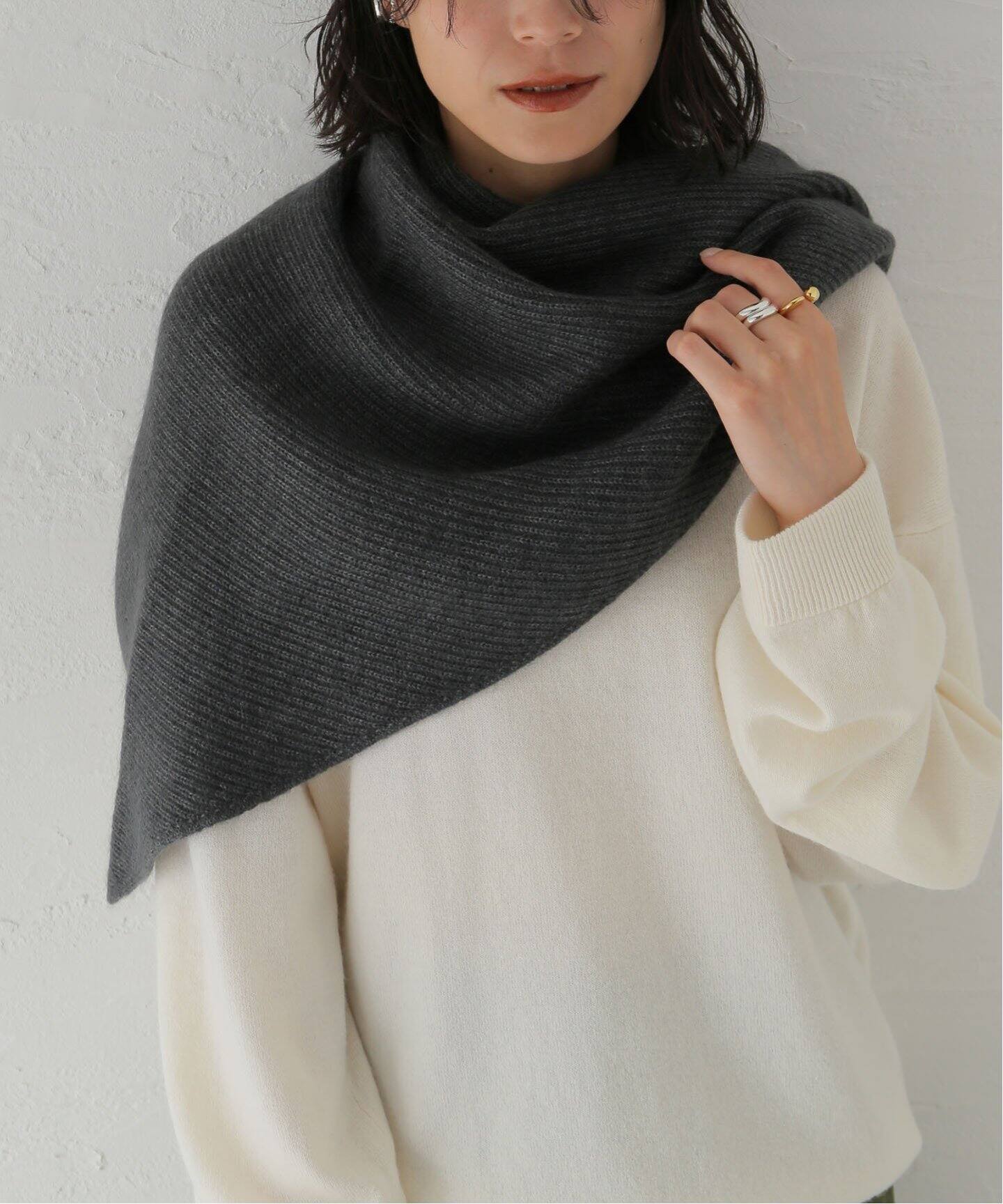 ASAUCE MELER/アソースメレ】EXキッドモヘヤウール トライアングル  