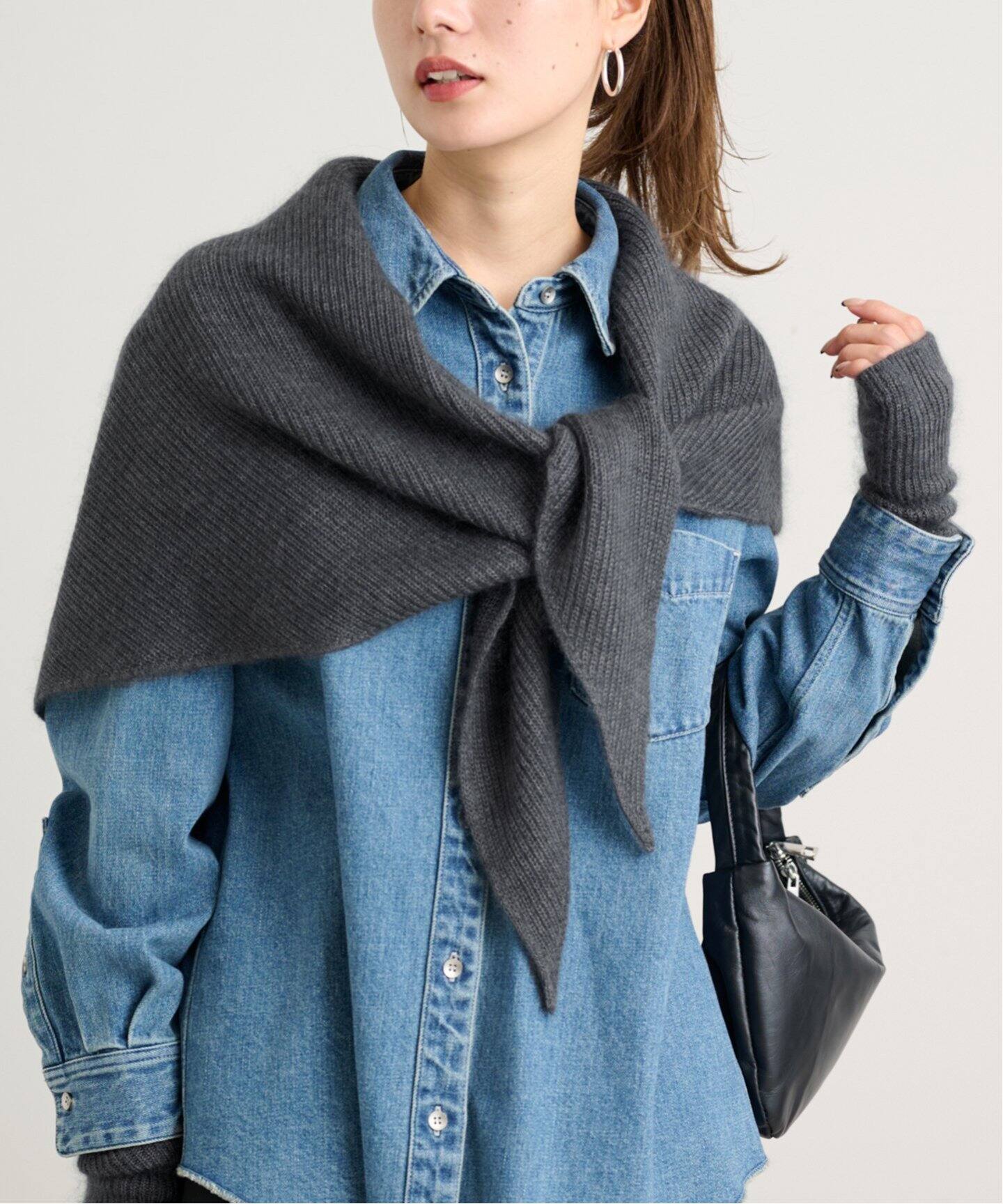 ASAUCE MELER/アソースメレ】EXキッドモヘヤウール トライアングル  