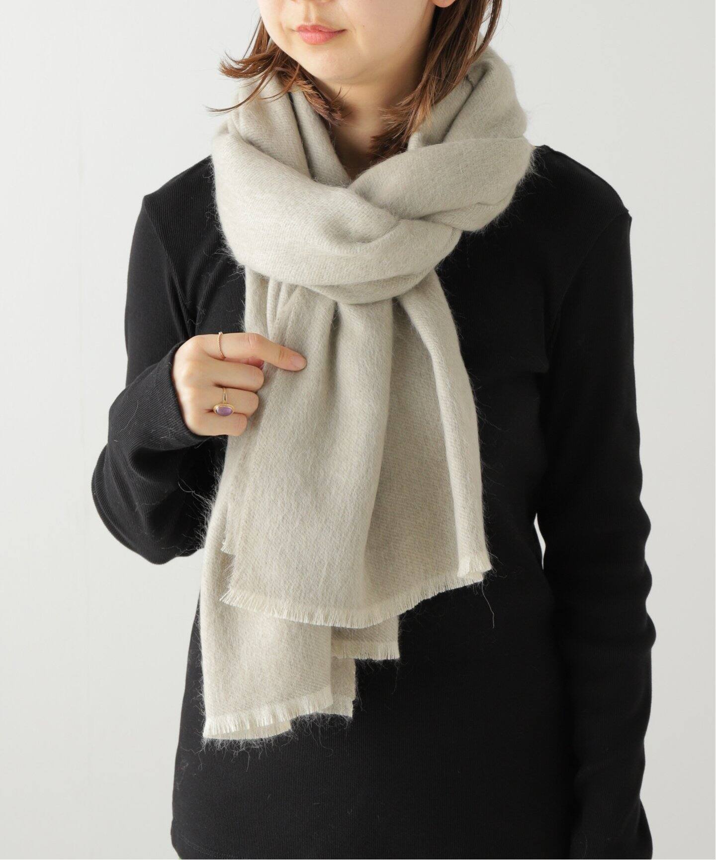 ASAUCE MELER/アソースメレ】ヤクXアルパカシャンブレーシャギー  