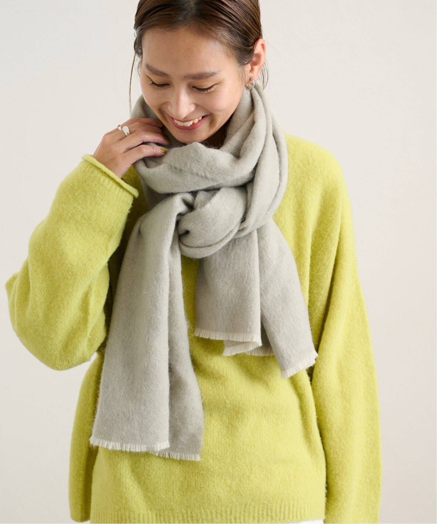 ASAUCE MELER/アソースメレ】ヤクXアルパカシャンブレーシャギー  