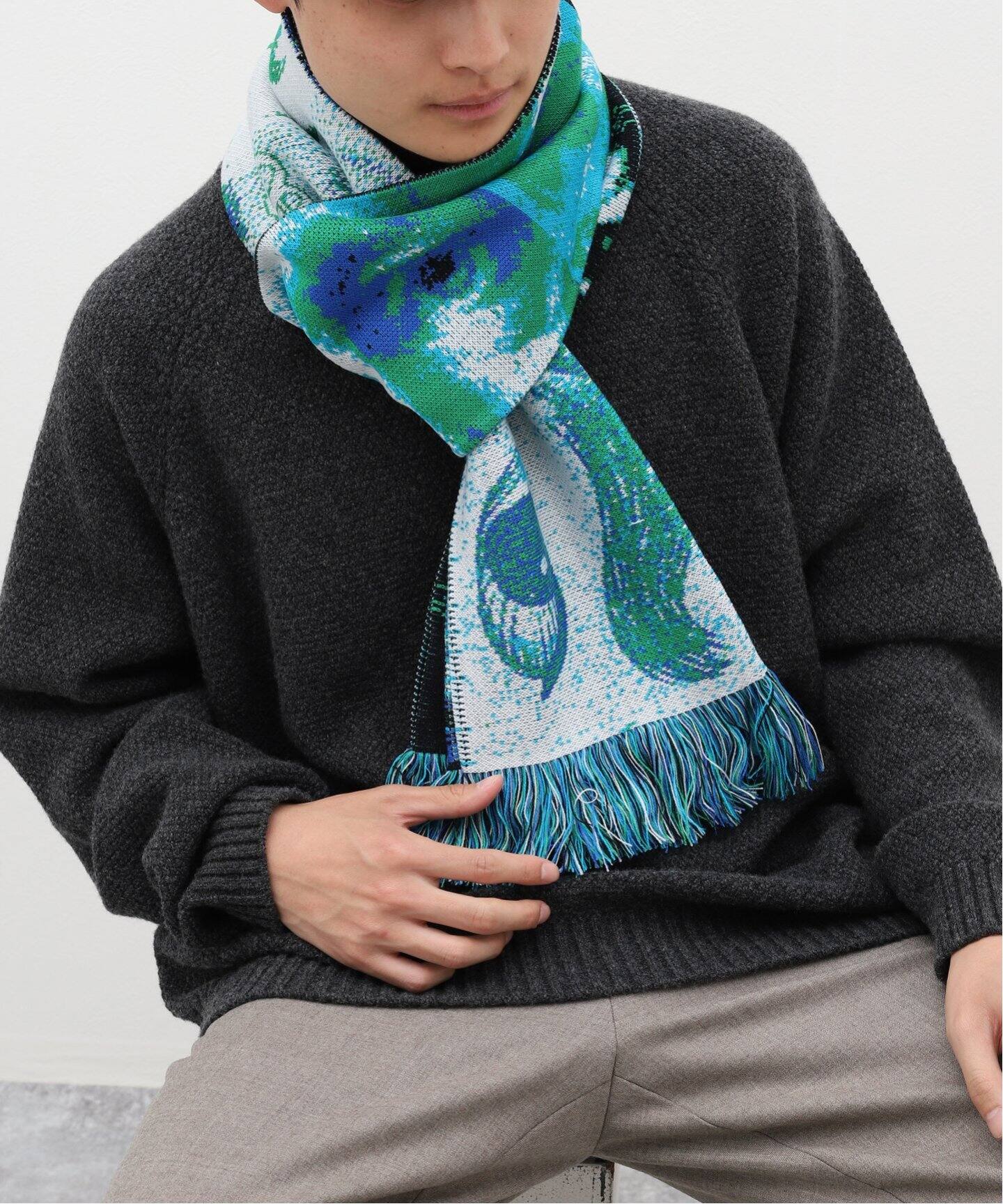 MONTMARTRE NEW YORK / モンマルトル ニューヨーク】BLUE OEIL SCARF 