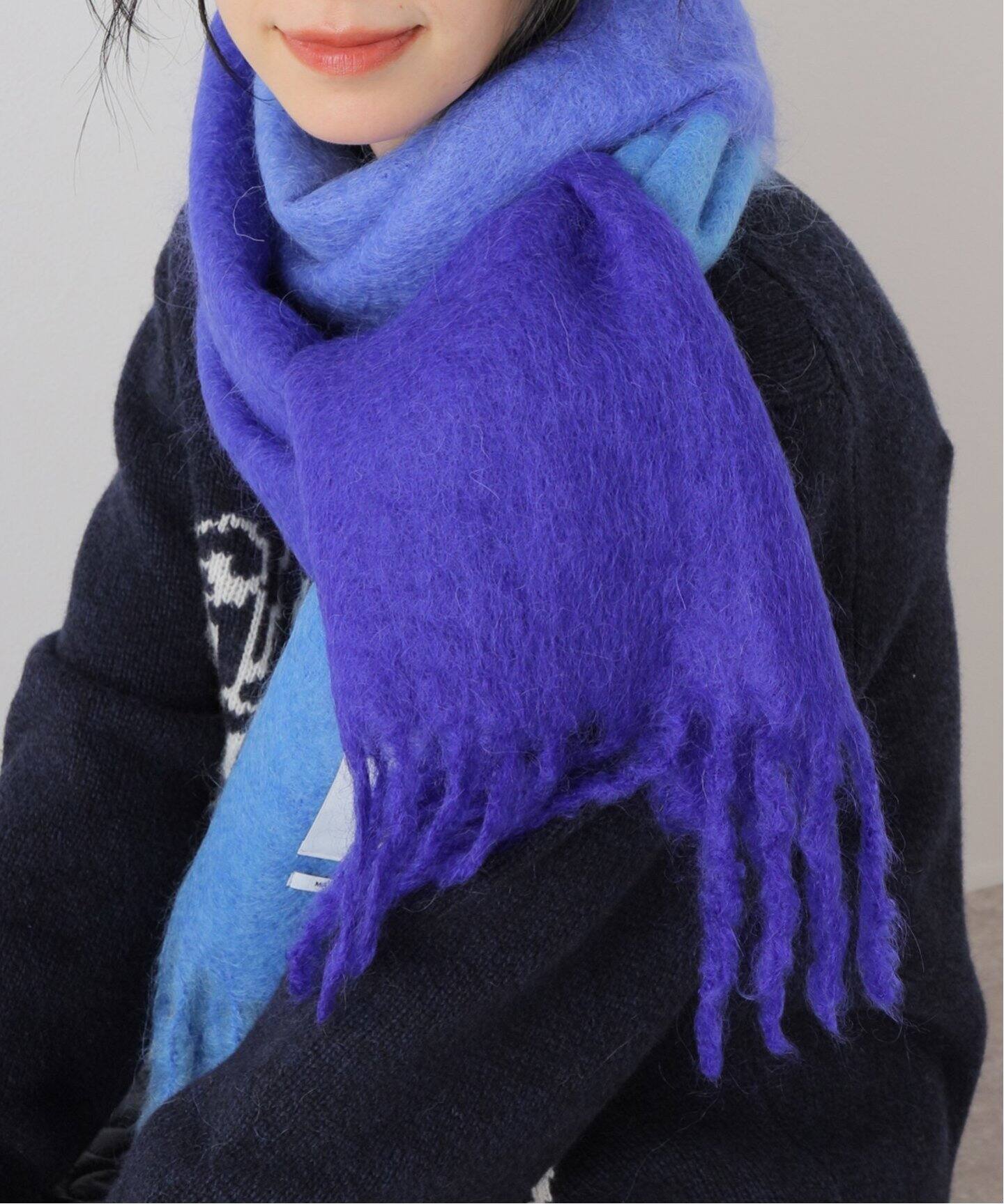 GANNI / ガニー】Mohair Gradient Scarf：マフラー（マフラー 