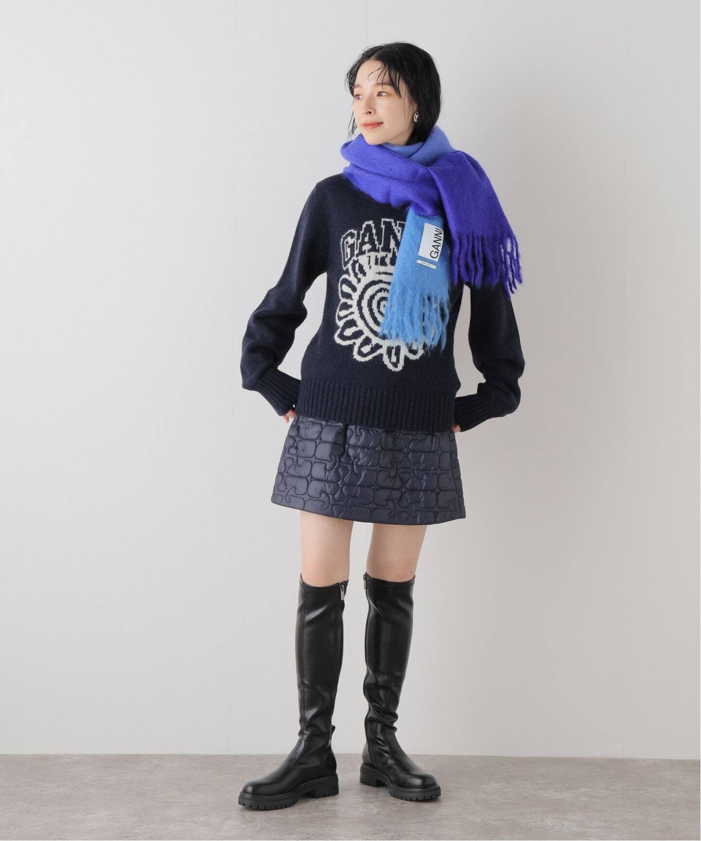 GANNI / ガニー】Mohair Gradient Scarf：マフラー（マフラー 