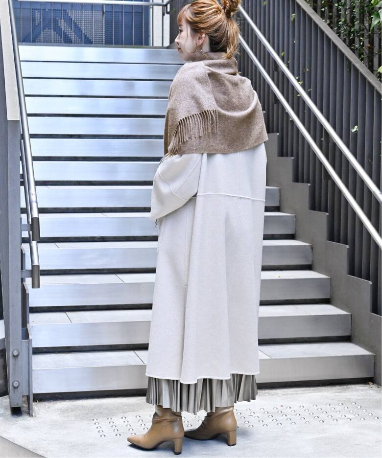 HERMES♡2023awノーカラー カシミヤロングジレ ベージュ （MACPHEE 