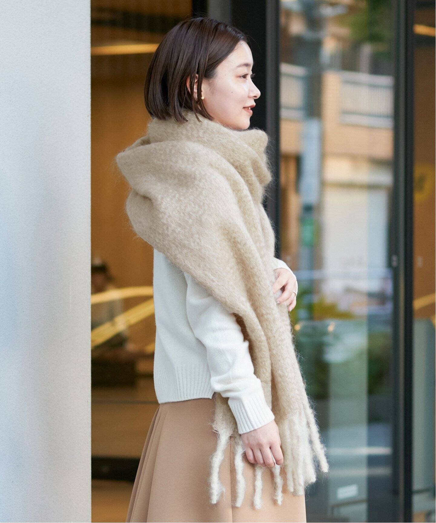THROW/スロー】Color Mohair Wool mix マフラー（ストール）｜IENA 