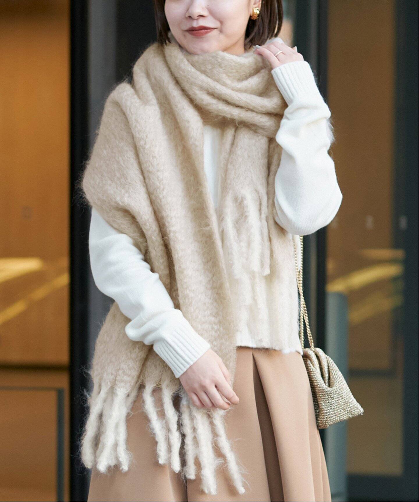 THROW/スロー】Color Mohair Wool mix マフラー（ストール）｜IENA 