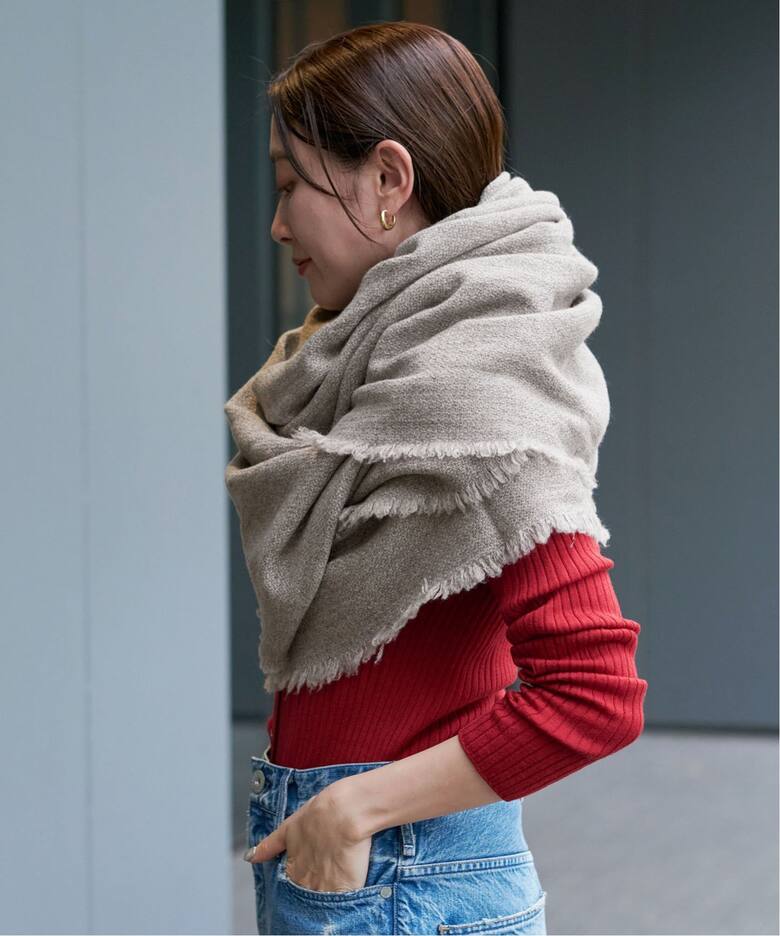 NIMNIMDUAI/ニムニムデュアイ】PLAIN THICK カシミヤストール  