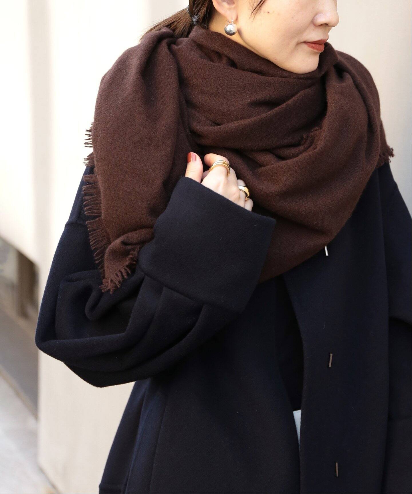 ASAUCE MELER/アソースメレ】カシミヤ マイクロバスケットストール  