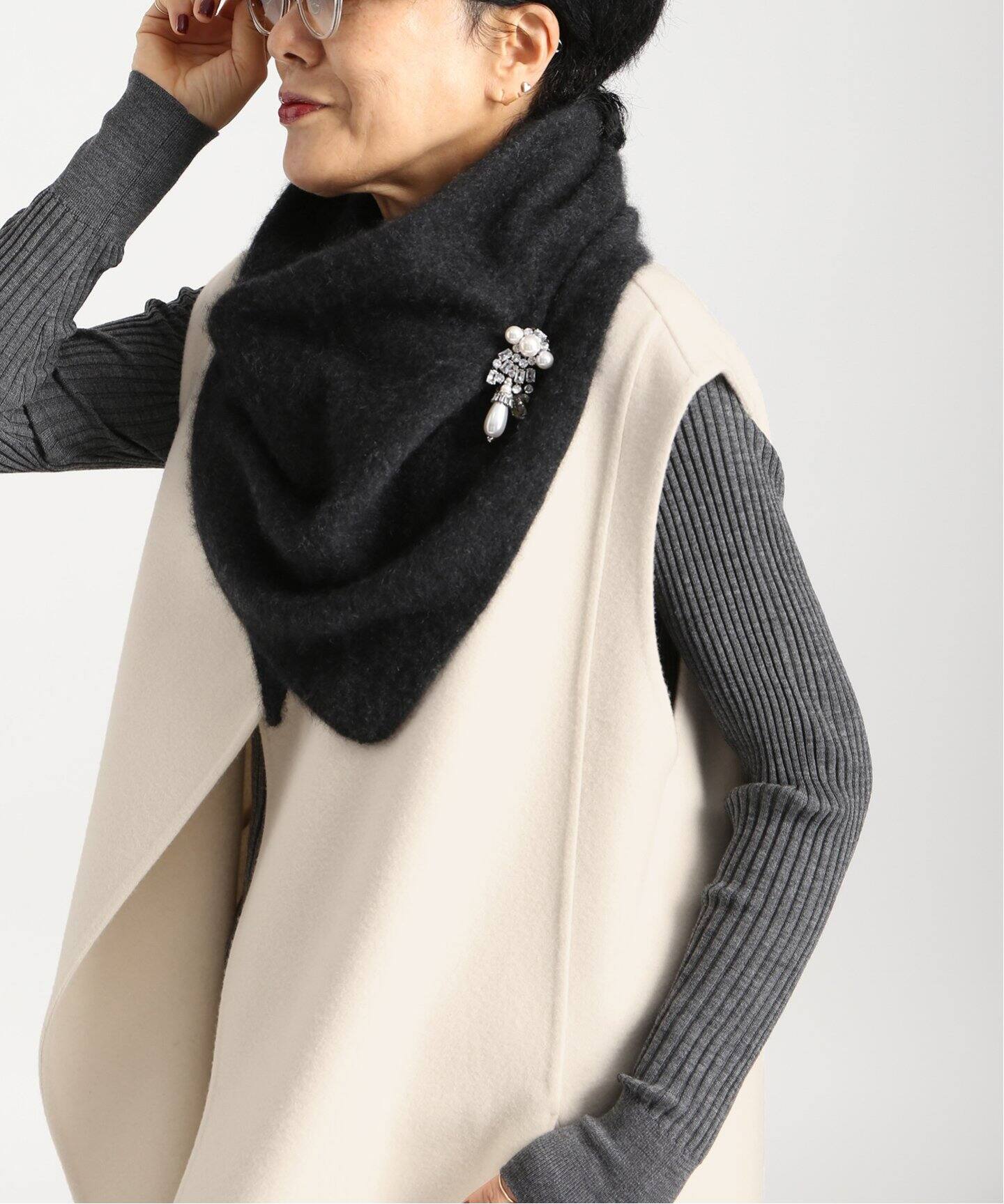 ASAUCE MELER/アソースメレ】トライアングルストール（ストール  