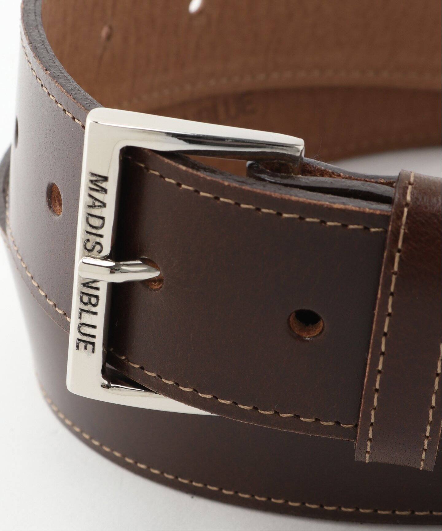 マディソンブルー革ベルト 