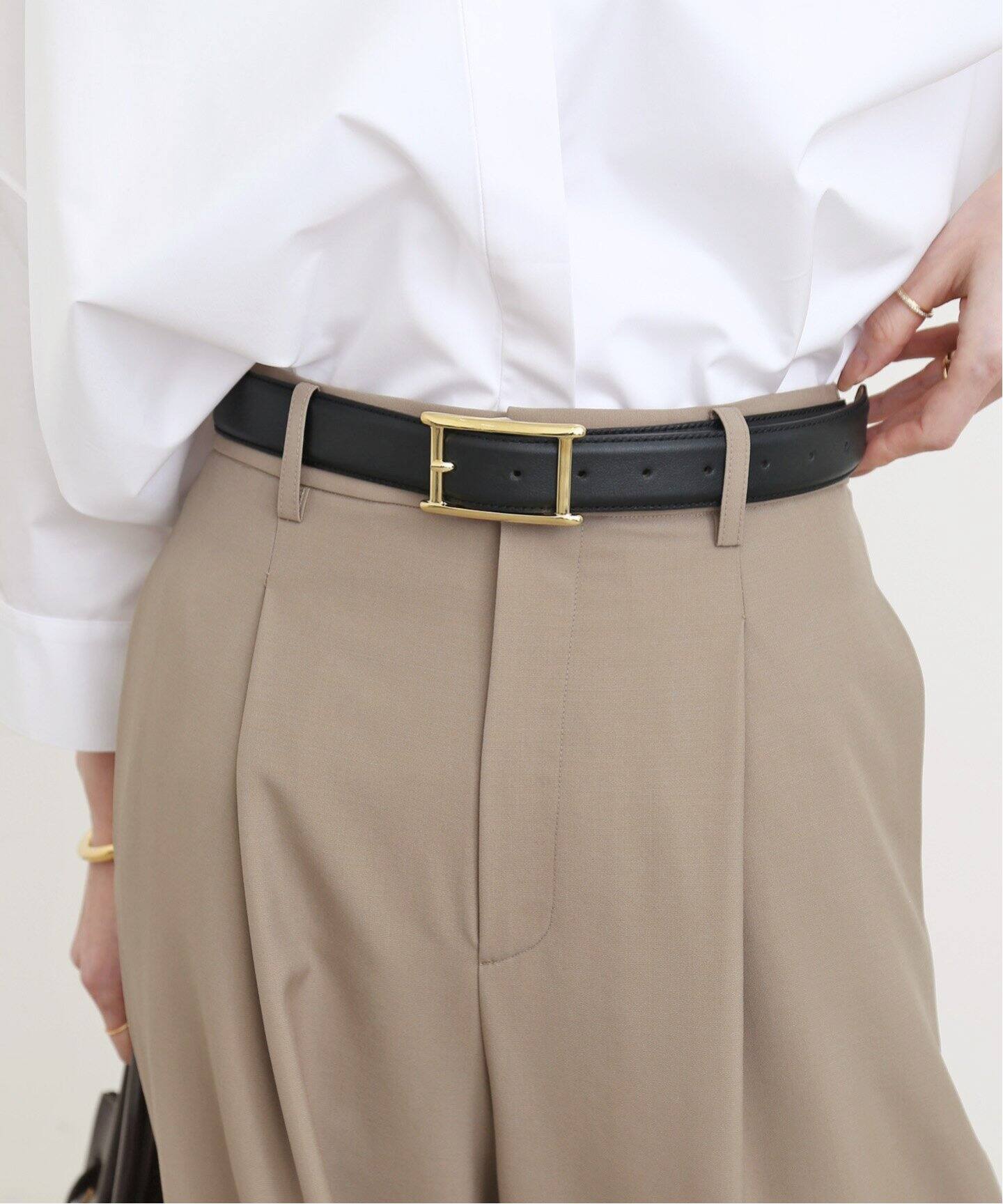 ATELIER AMBOISE/アトリエ アンボワーズ】H Buckle Belt（ベルト）｜L 