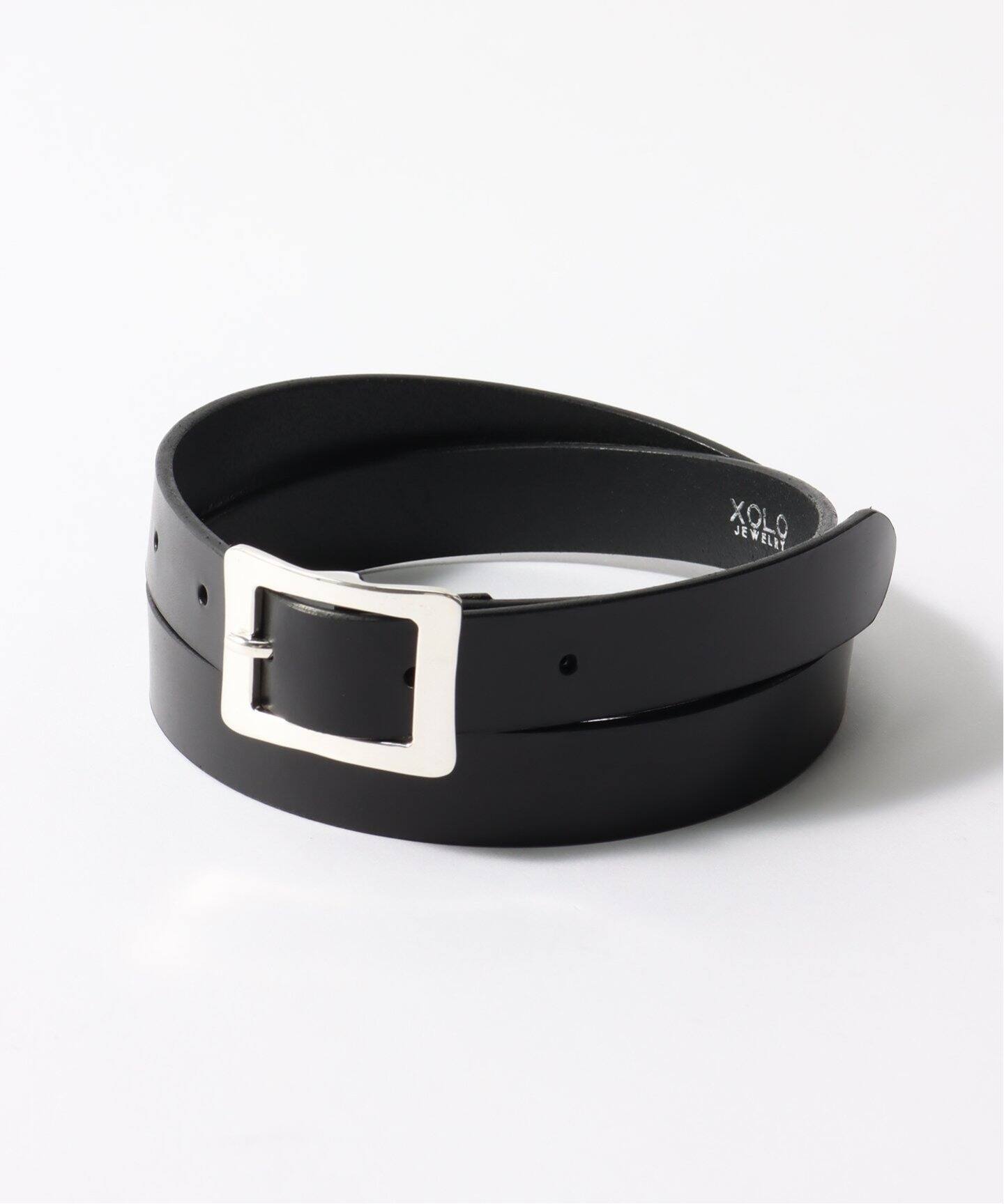XOLO JEWERLY / ショロ】RectanglearSilver Buckle with Leather Belt  