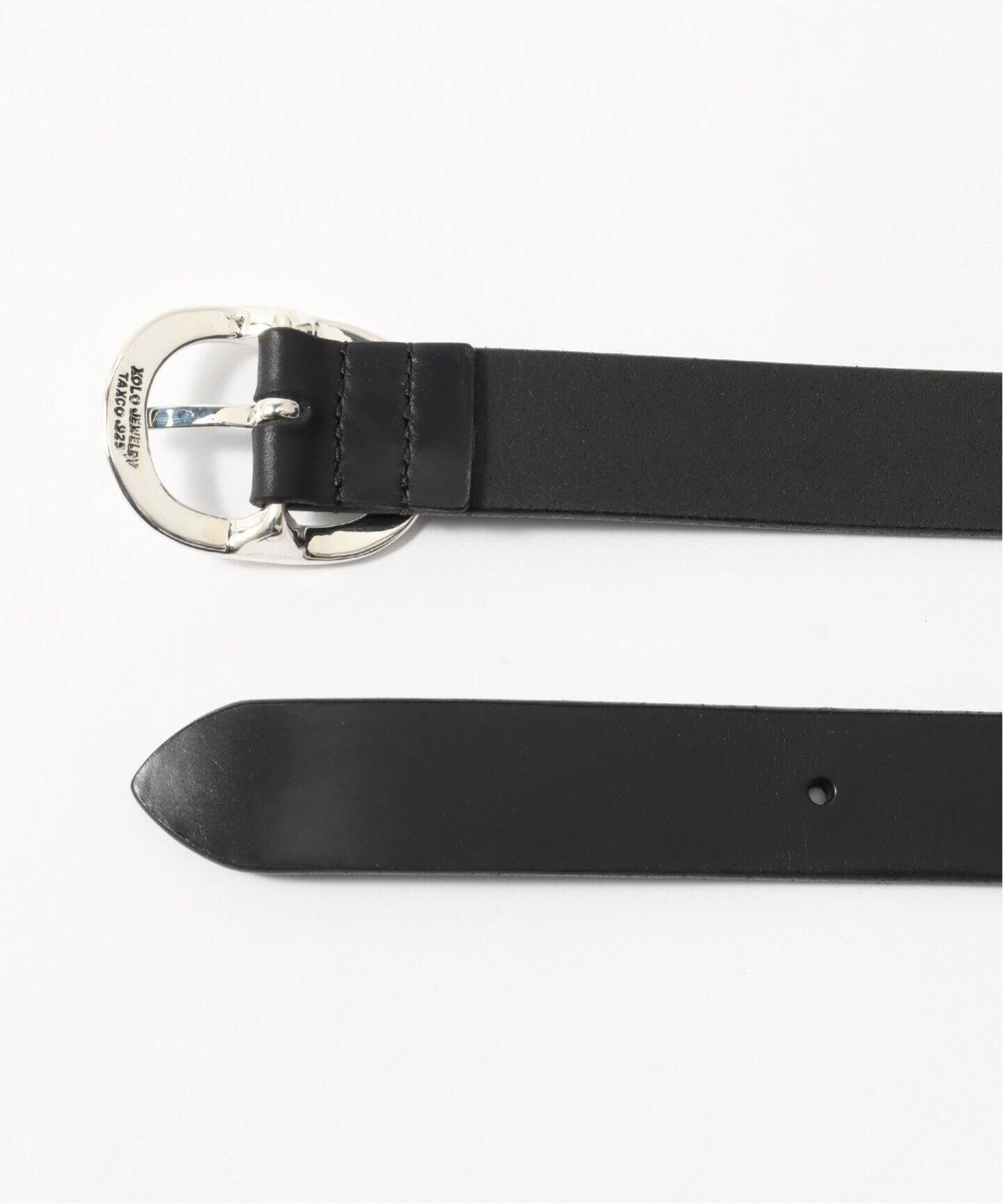 XOLO JEWERLY / ショロ】Oval Silver Buckle with Leather Belt 