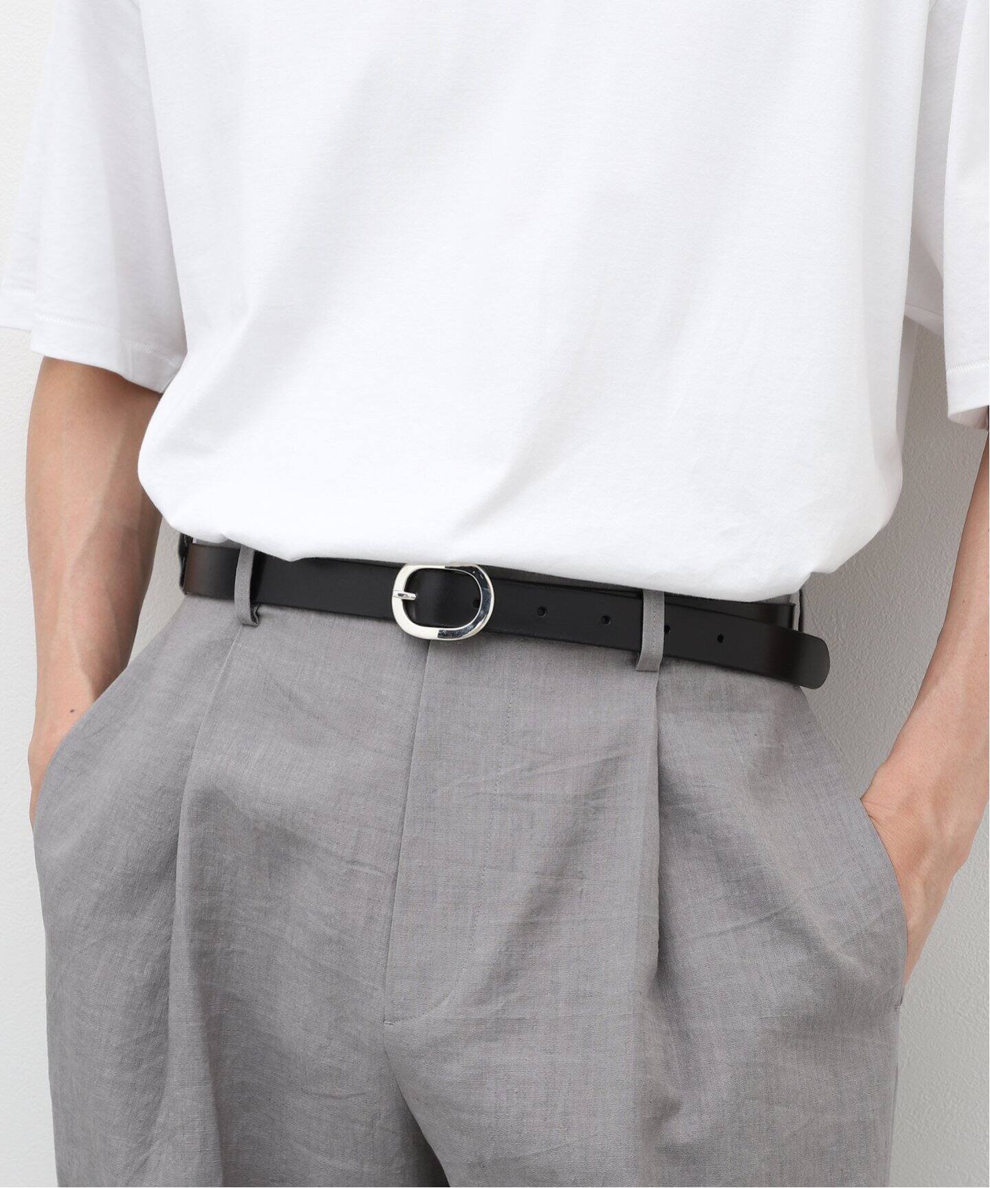 XOLO JEWERLY / ショロ】Oval Silver Buckle with Leather Belt  