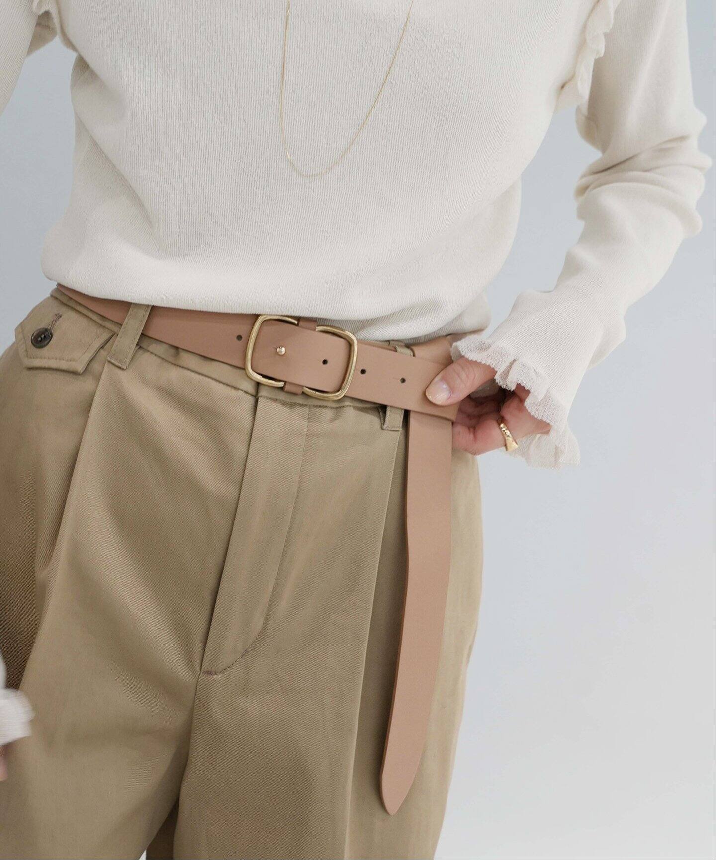 MAISON BOINET/メゾンボワネ】レザーベルト 30mm（ベルト）｜IENA  