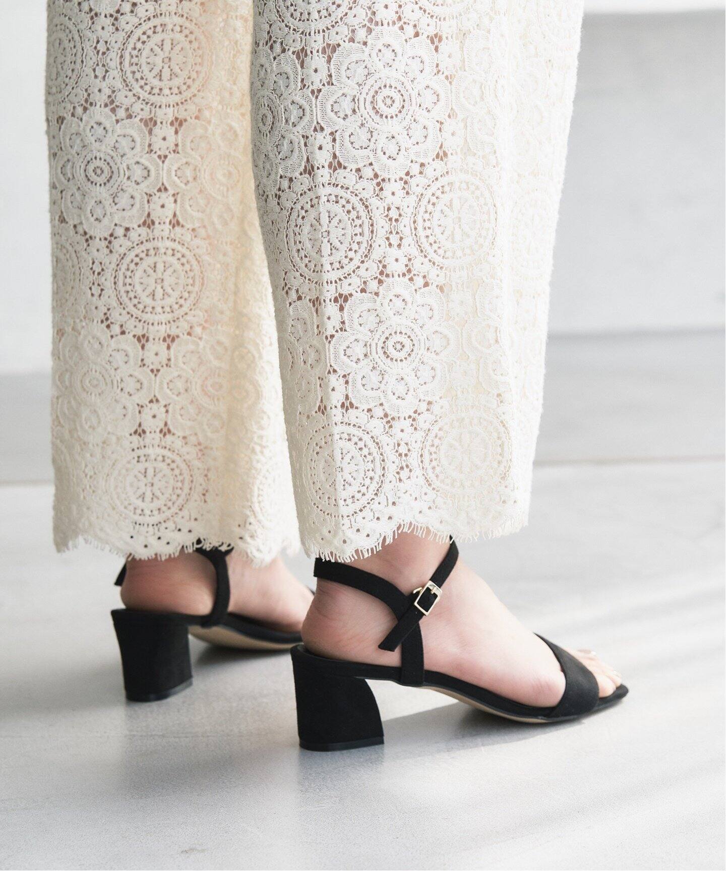 LOEWE 黒 がたい ストラップサンダル ヒール5cm 