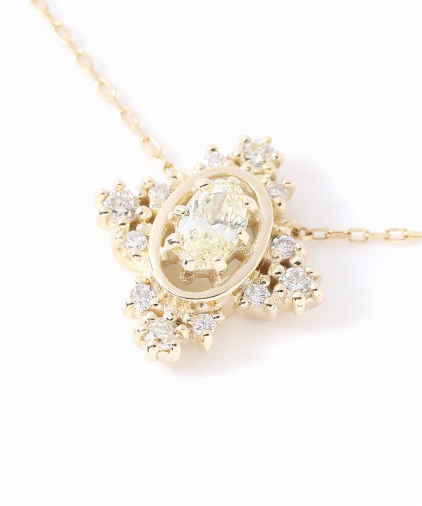 オーバルカットダイヤネックレス K10（ネックレス）｜Lilas（リラ）の 