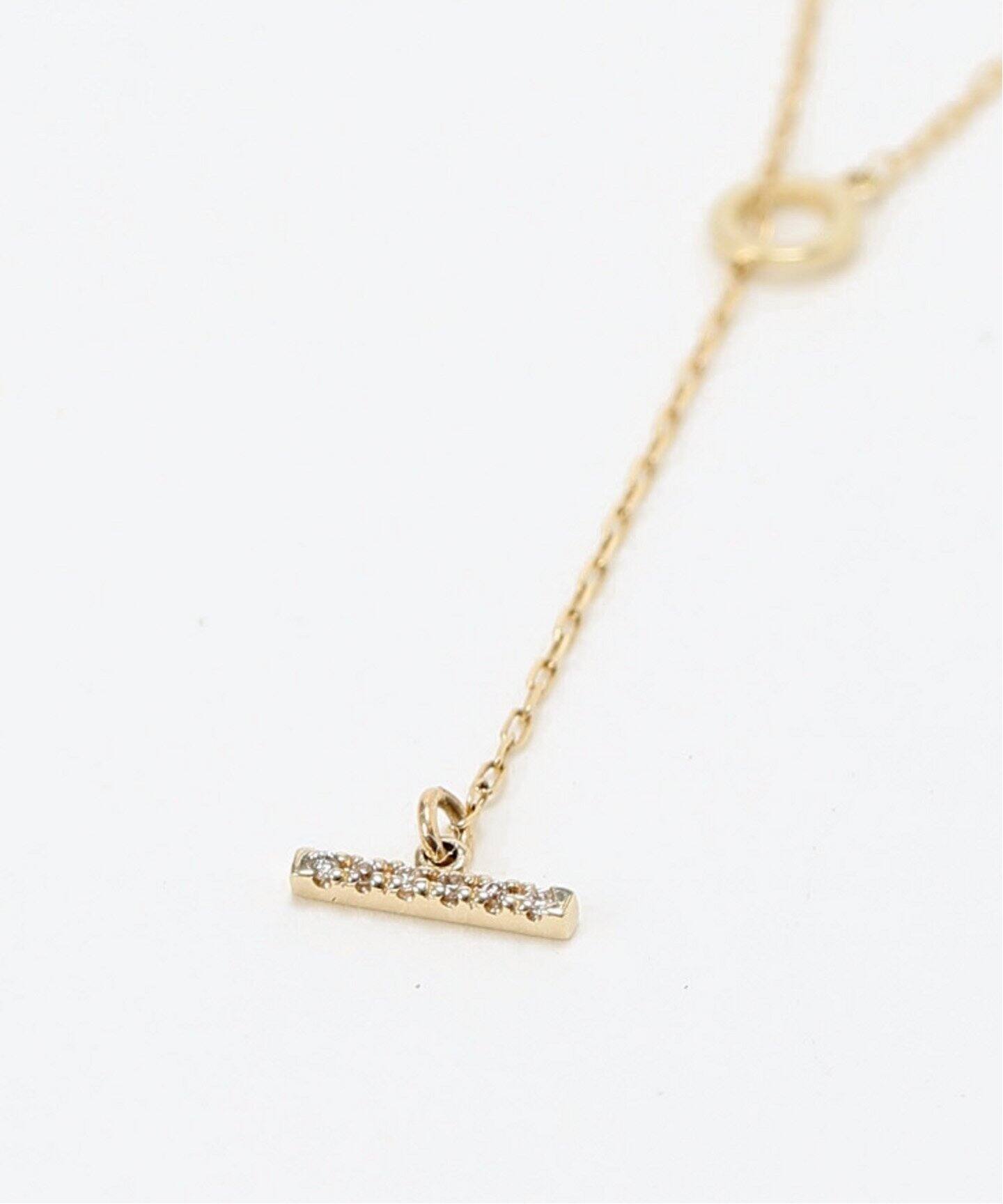 Tバーダイヤライン50cmネックレス K10（ネックレス）｜Lilas（リラ）の 