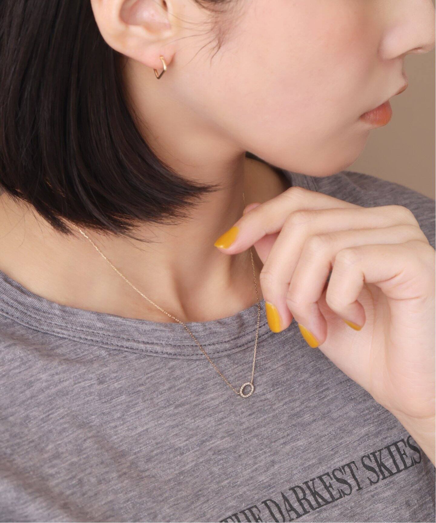 オーバルラインダイヤ40cmネックレス K10（ネックレス）｜Lilas（リラ 