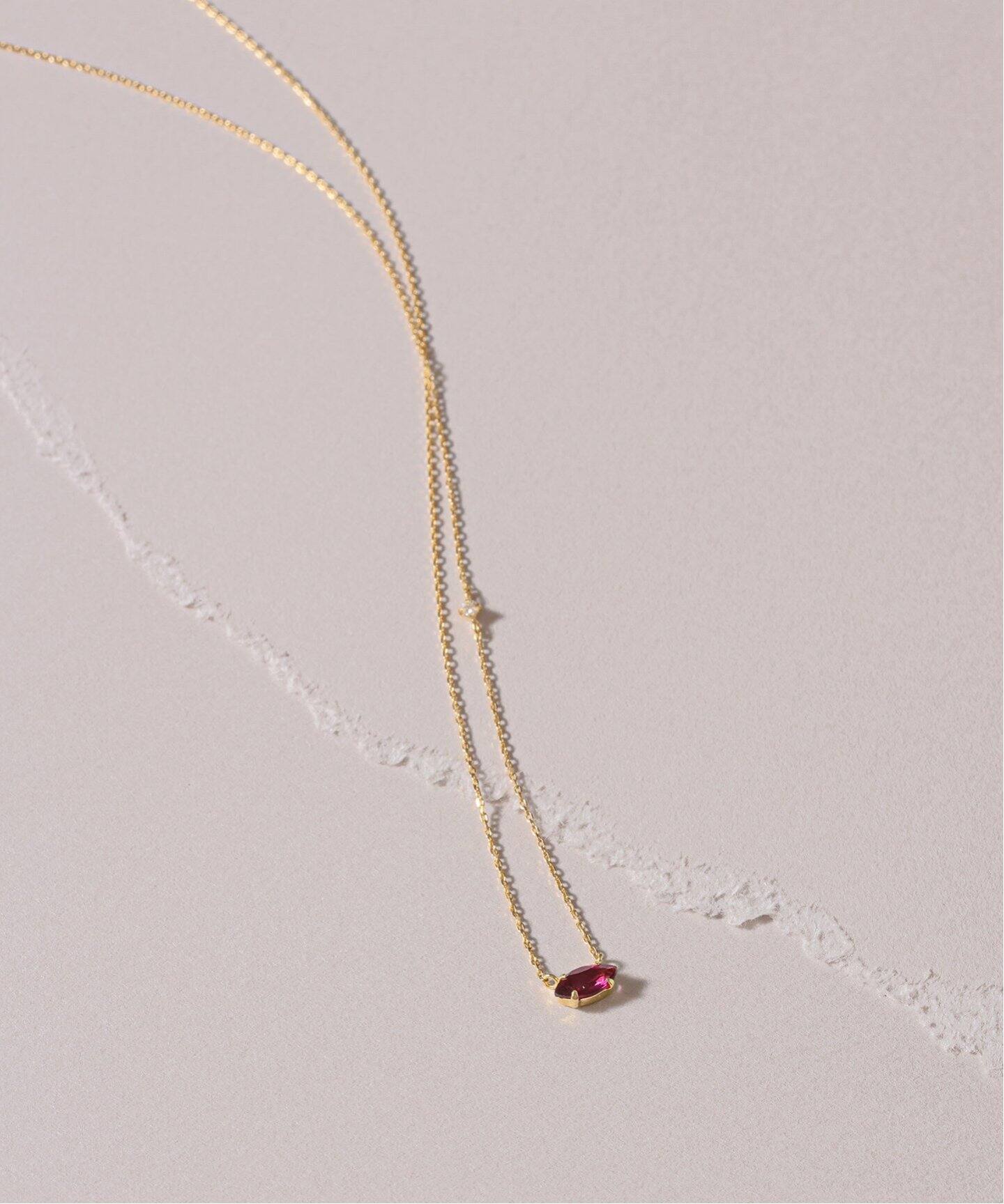 ロードライトガーネット*ダイヤネックレス K10（ネックレス）｜Lilas  