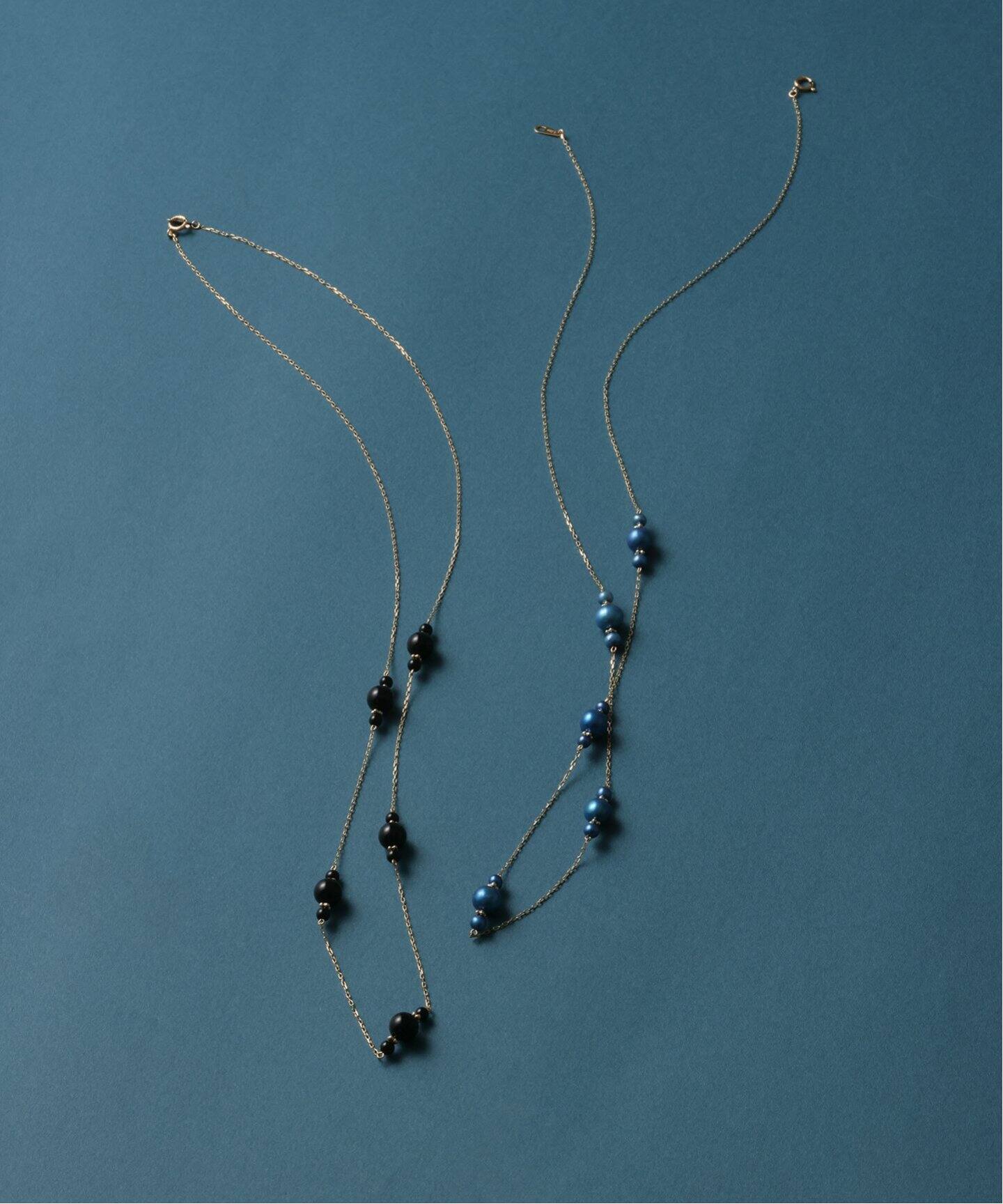 オニキス3ピースステーションネックレス K10（ネックレス）｜Lilas  