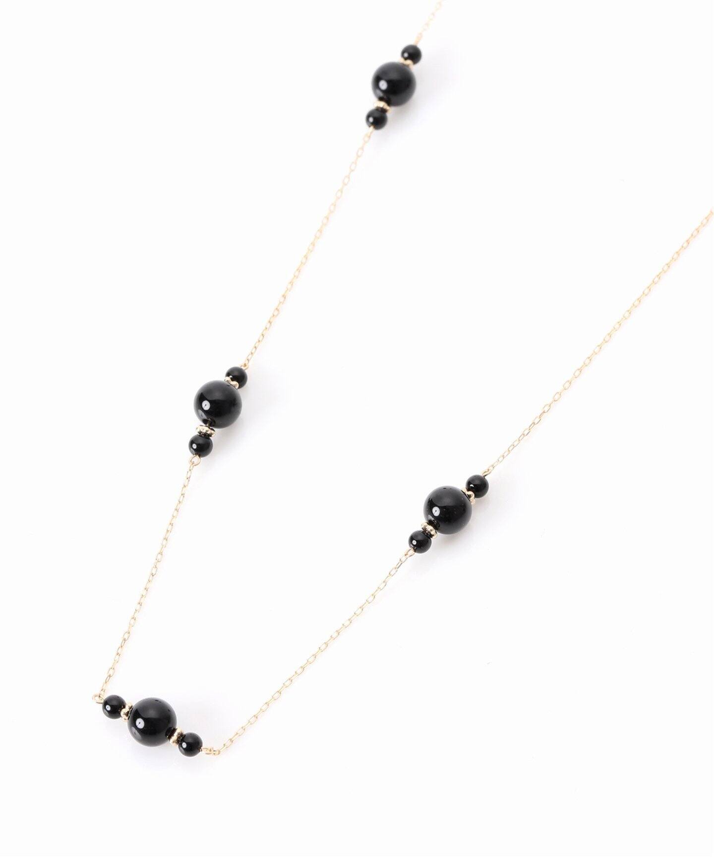 オニキス3ピースステーションネックレス K10（ネックレス）｜Lilas  