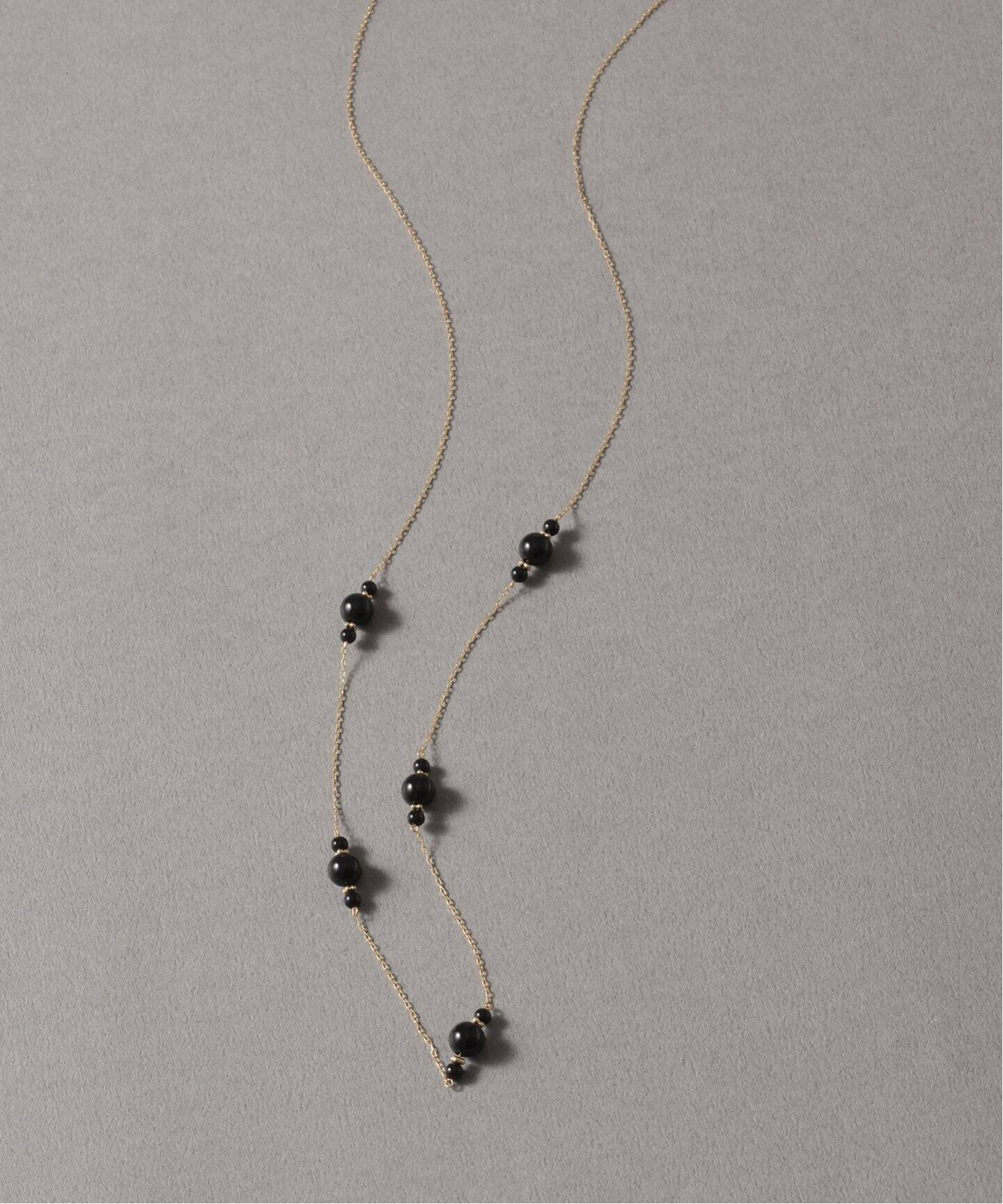 オニキス3ピースステーションネックレス K10（ネックレス）｜Lilas  