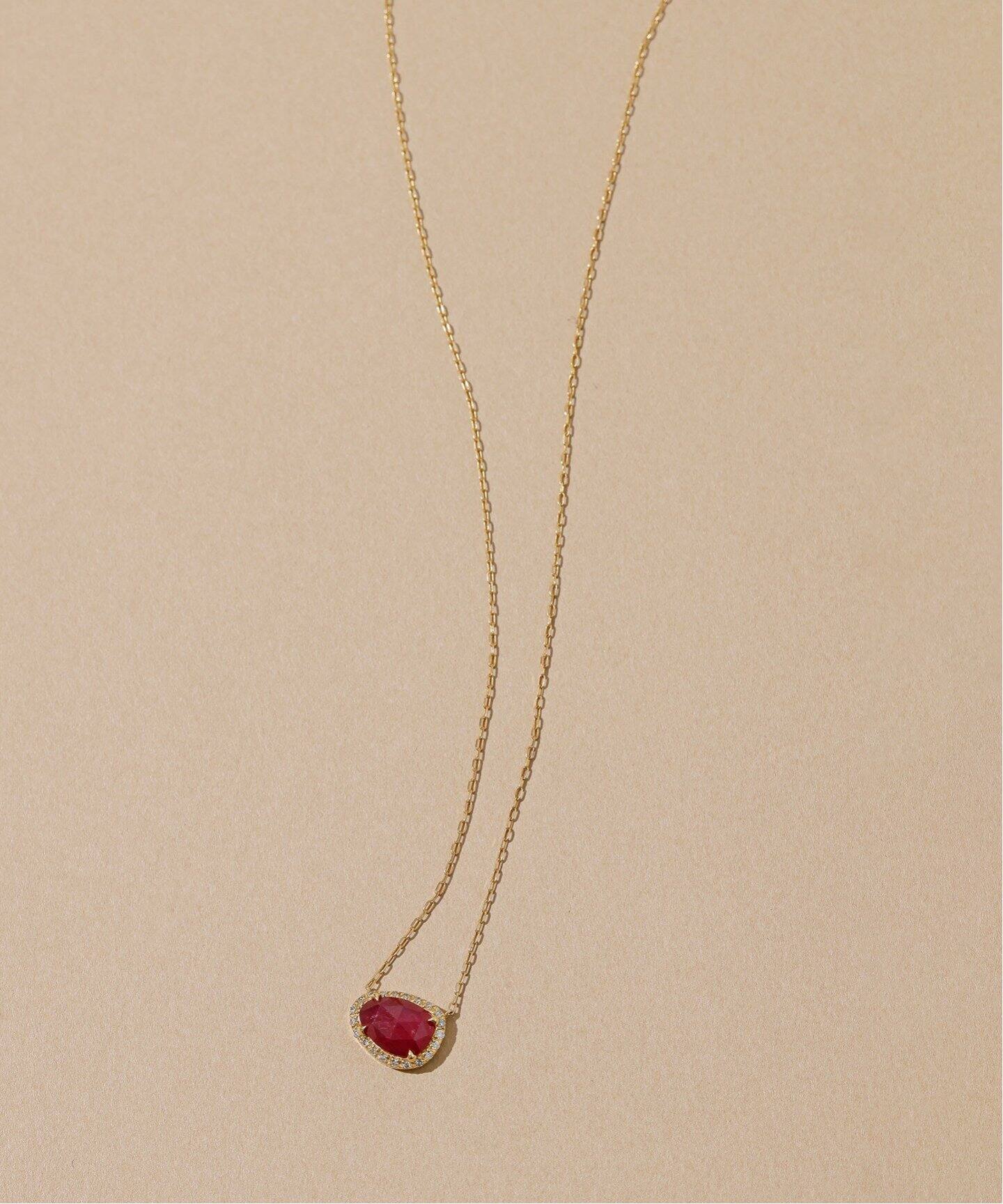 スライスルビーダイヤネックレス K10（ネックレス）｜Lilas（リラ）の  