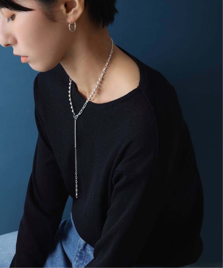 SAMH by LILAS】ミックスチェーン57cmネックレス SV（ネックレス 
