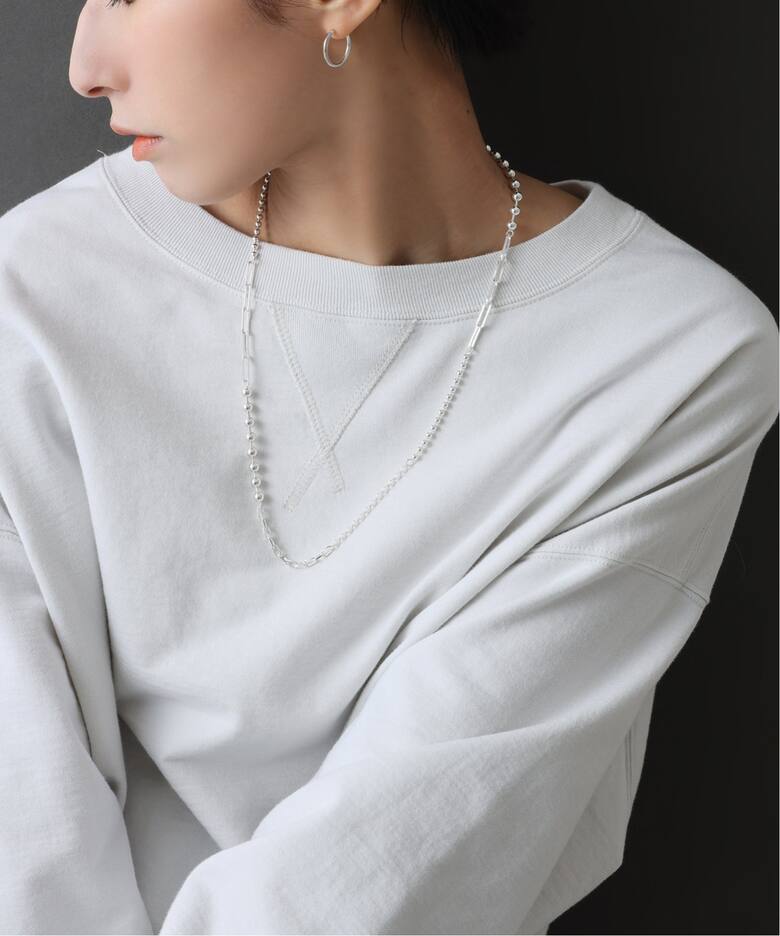 SAMH by LILAS】ミックスチェーン57cmネックレス SV（ネックレス 
