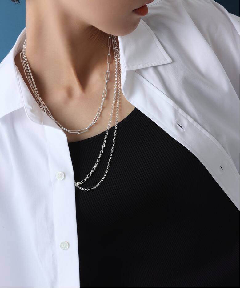 SAMH by LILAS】ミックスチェーン57cmネックレス SV（ネックレス 
